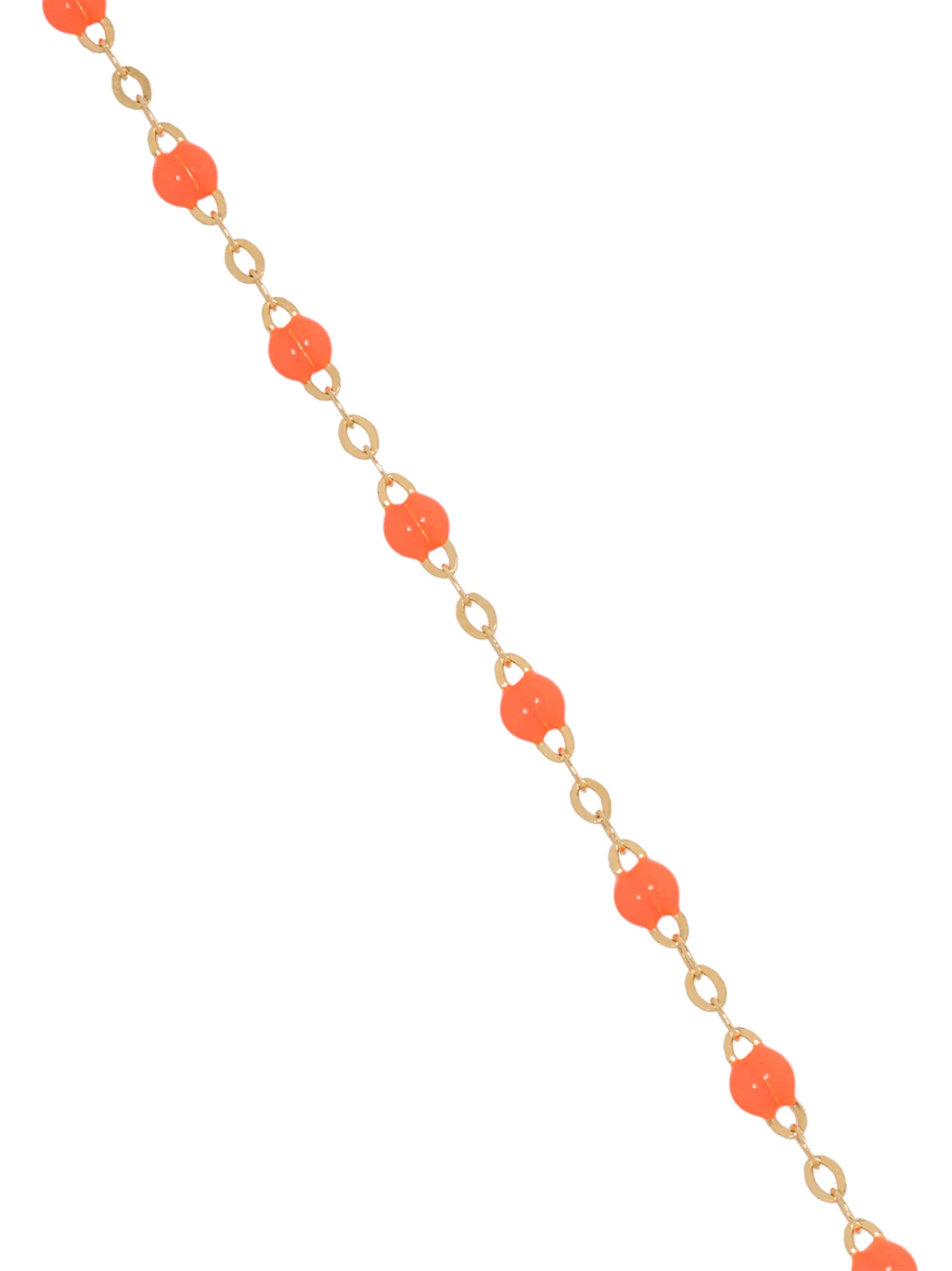 18kt yellow gold and orange beaded bracelet