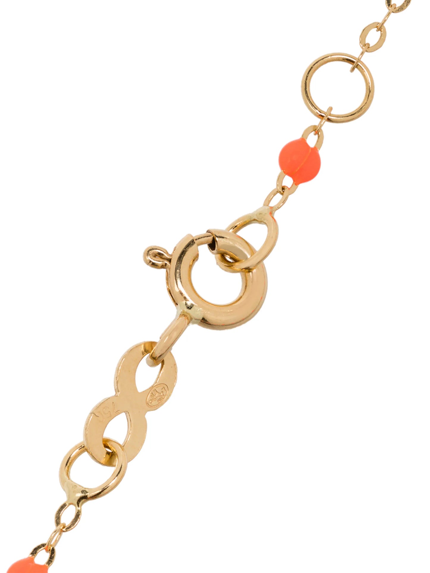18kt yellow gold and orange beaded bracelet
