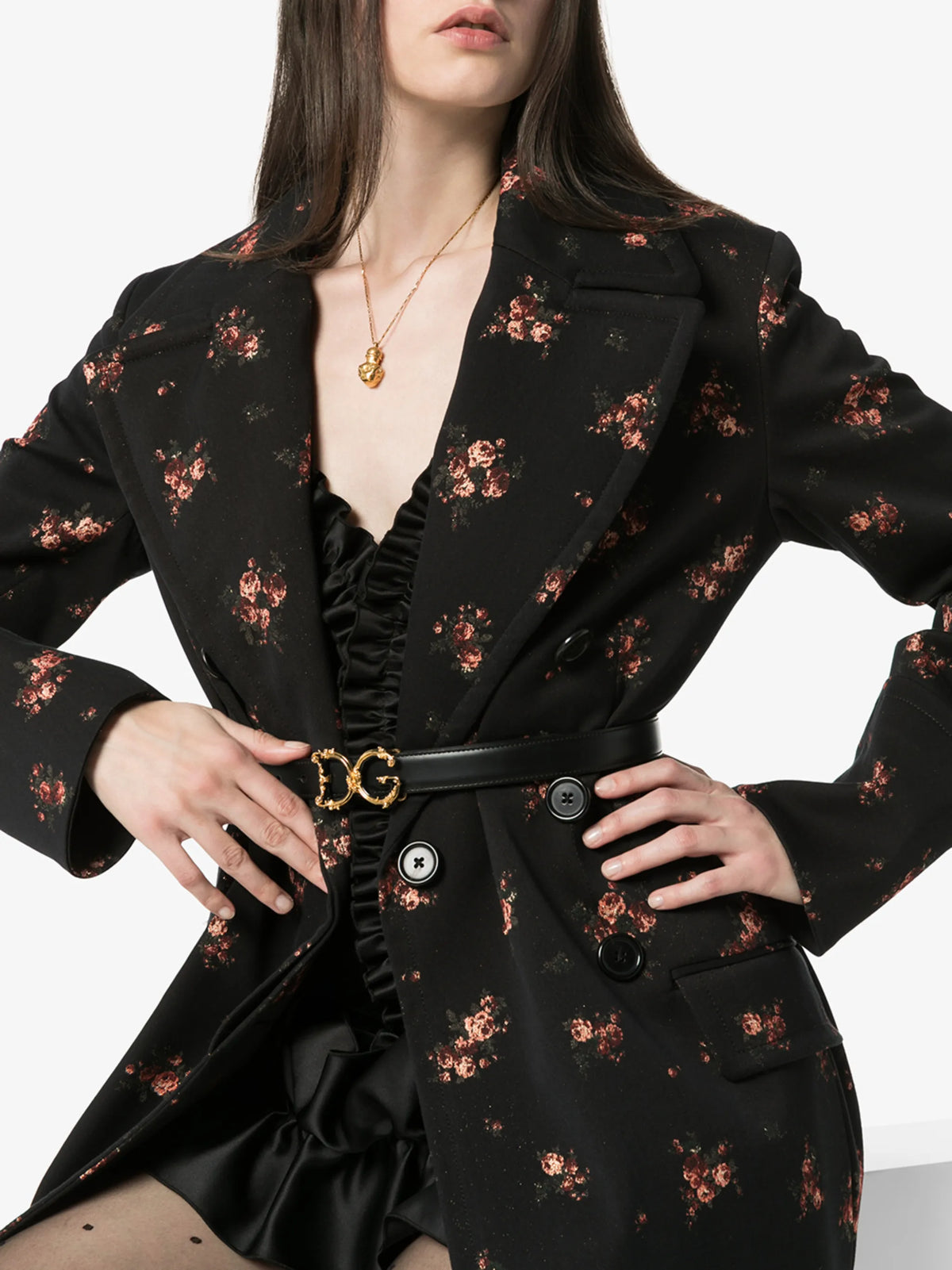DG Baroque leather belt
