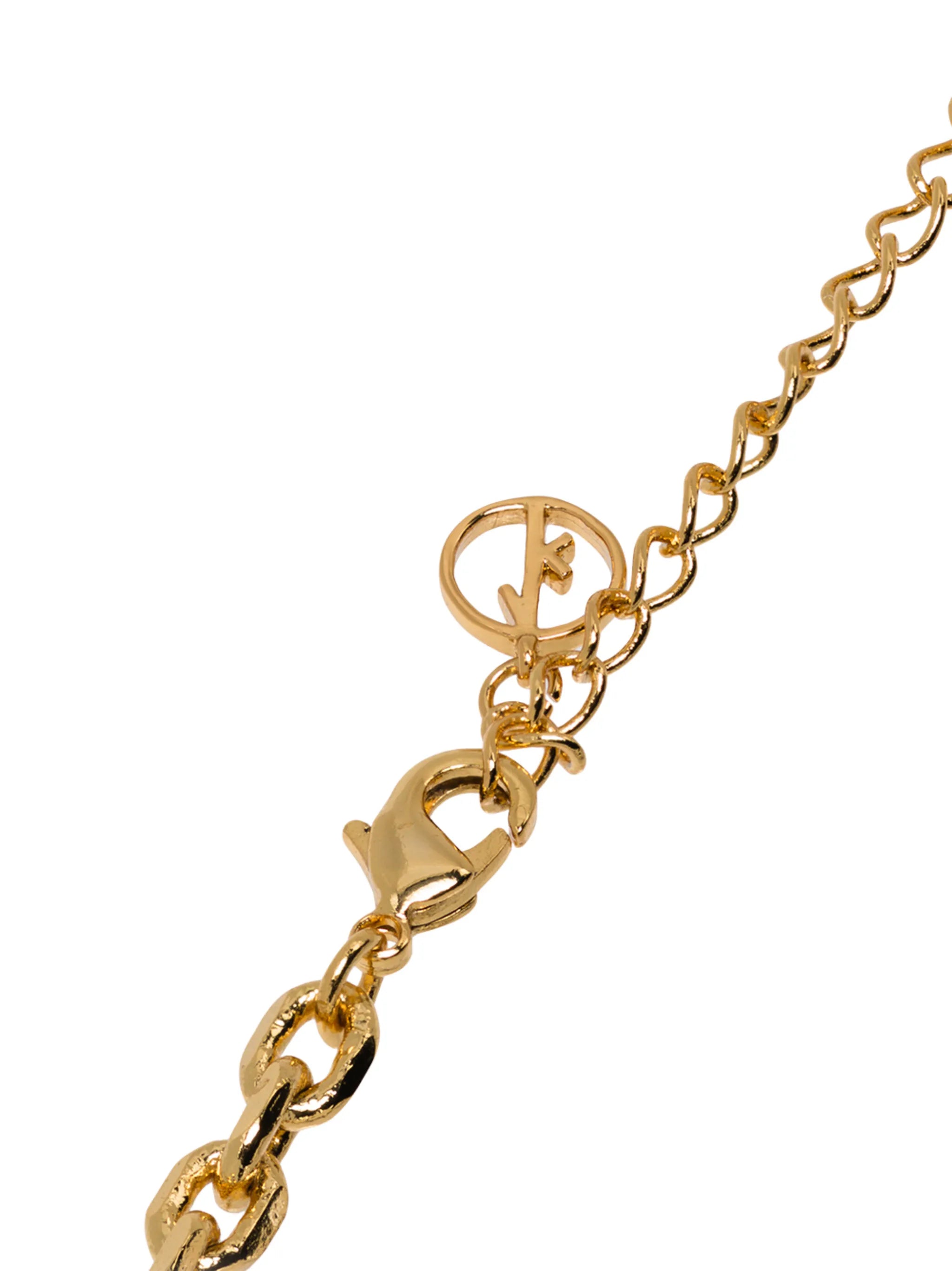 gold-plated Duel pearl necklace