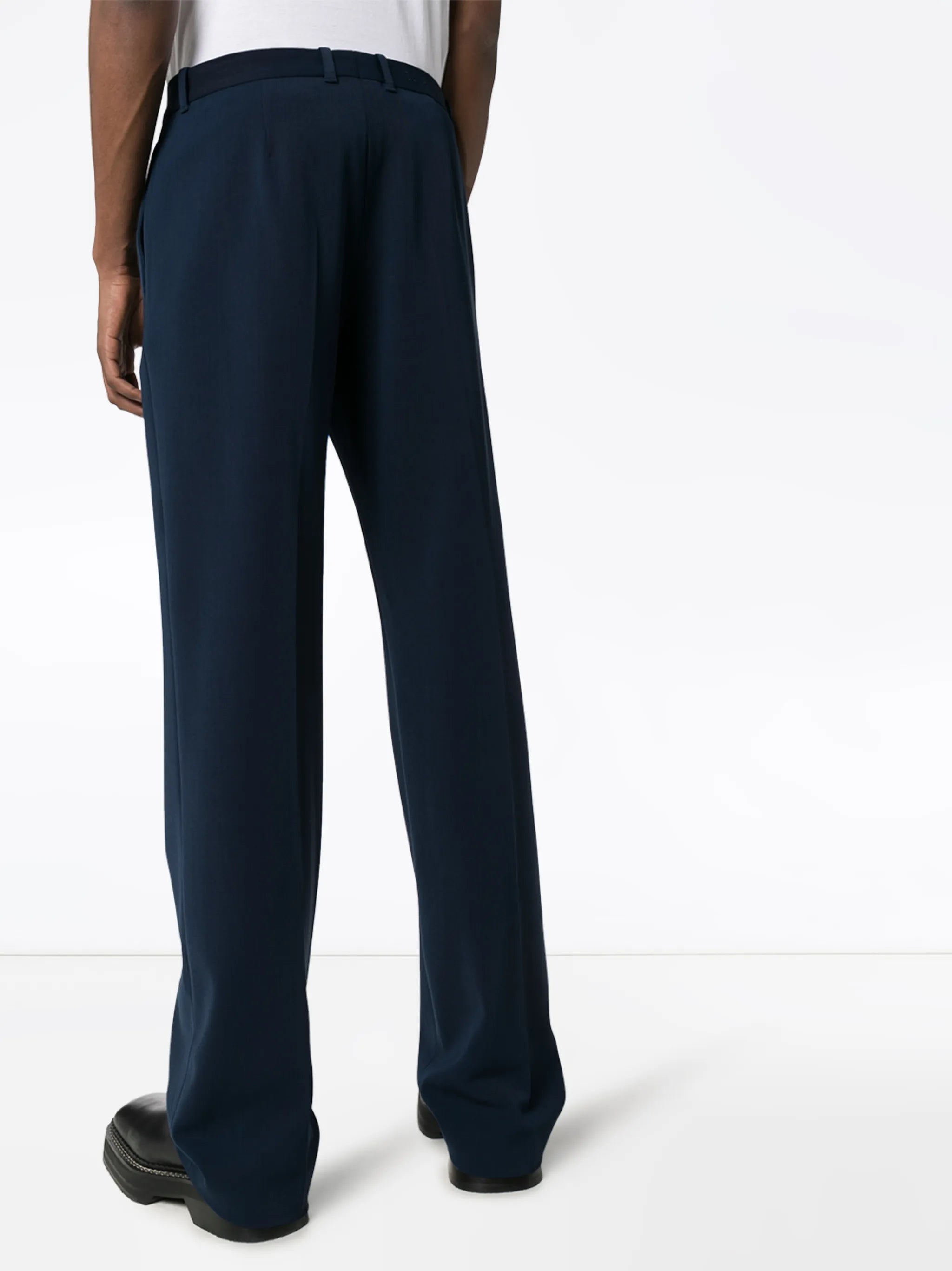 tailored straight-leg trousers
