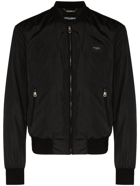 logo-tag bomber jacket