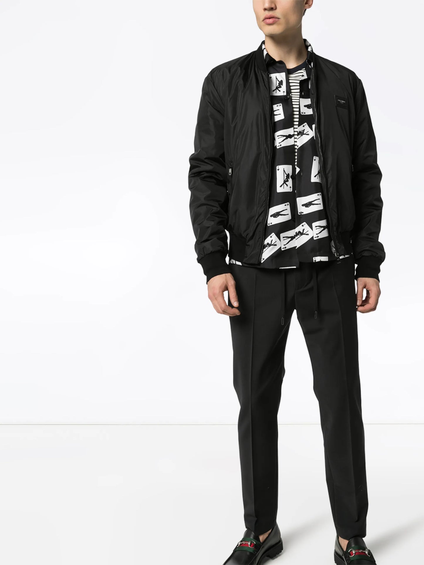 logo-tag bomber jacket