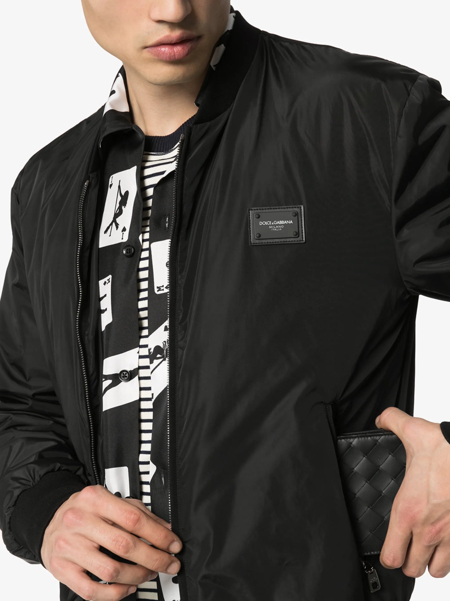 logo-tag bomber jacket