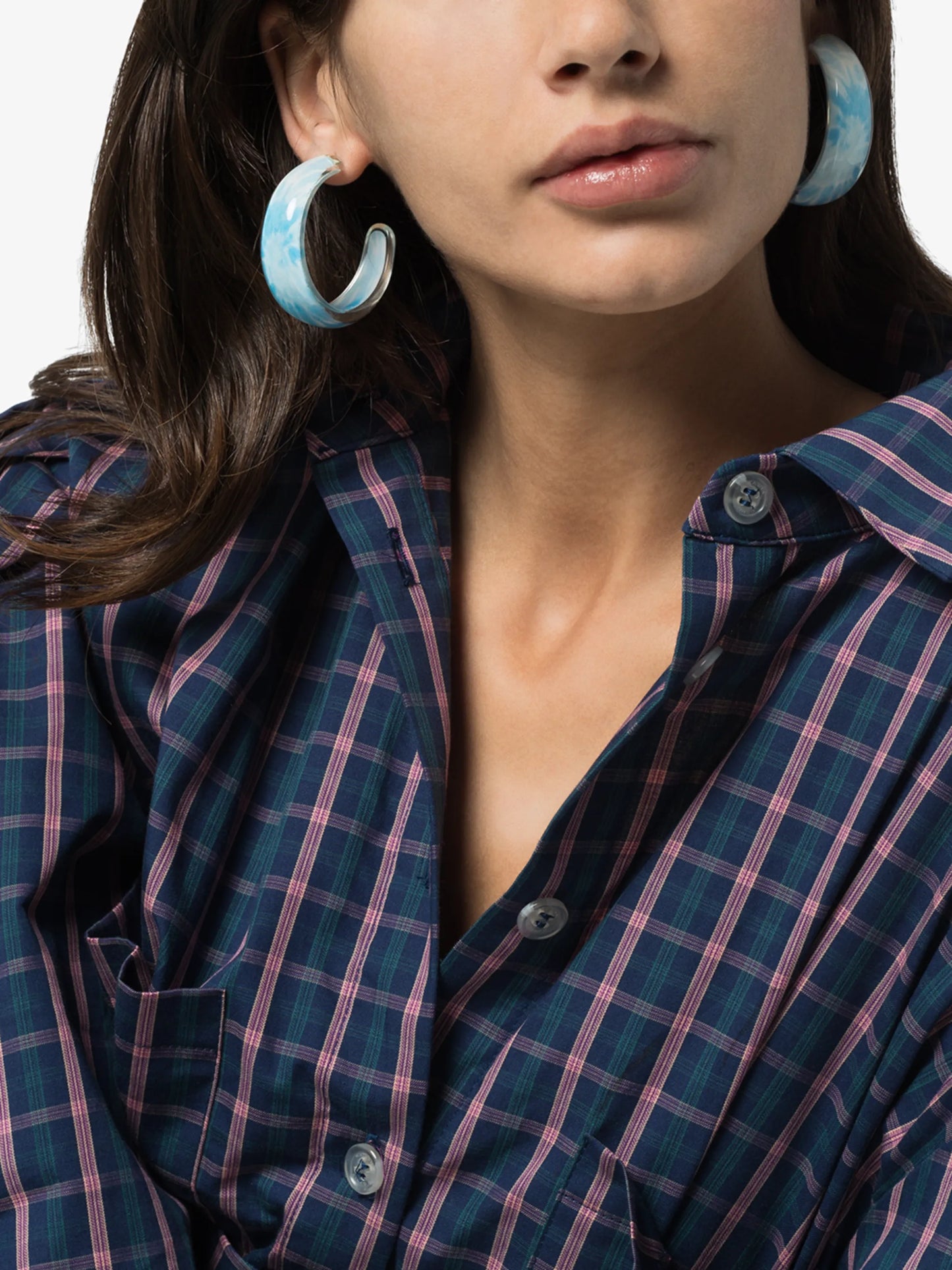 tie-dye jelly hoop earrings