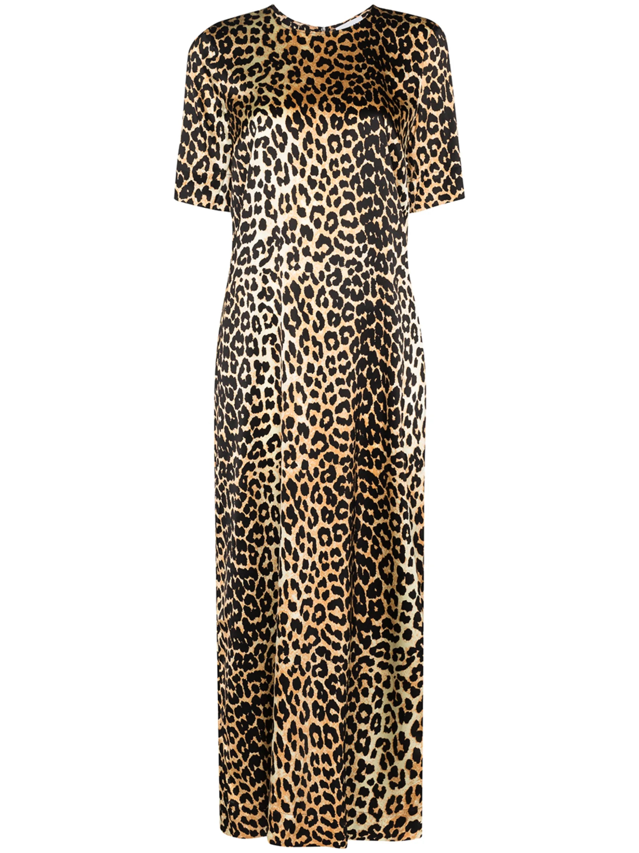 leopard-print maxi dress