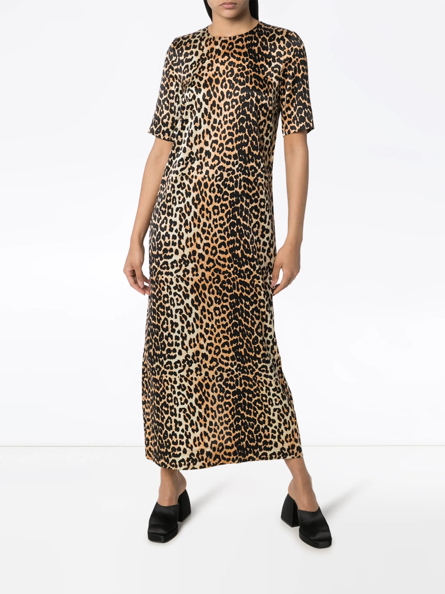 leopard-print maxi dress