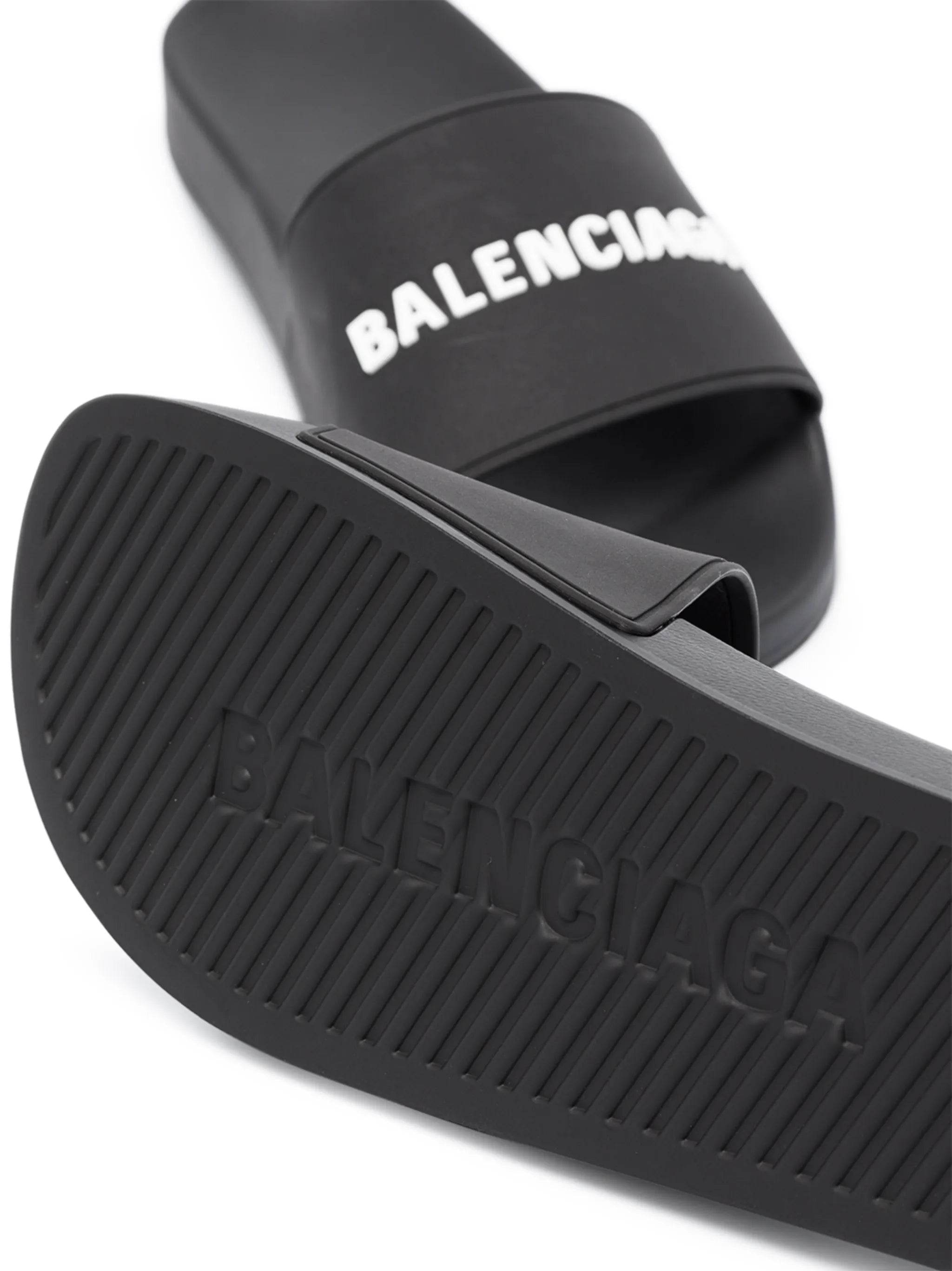 embossed-logo sandals