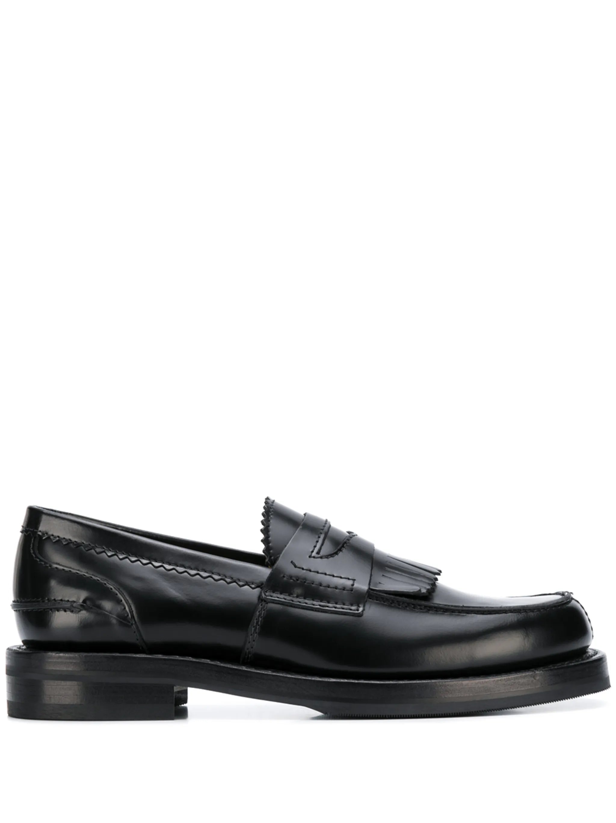 Fringed slip-on loafers