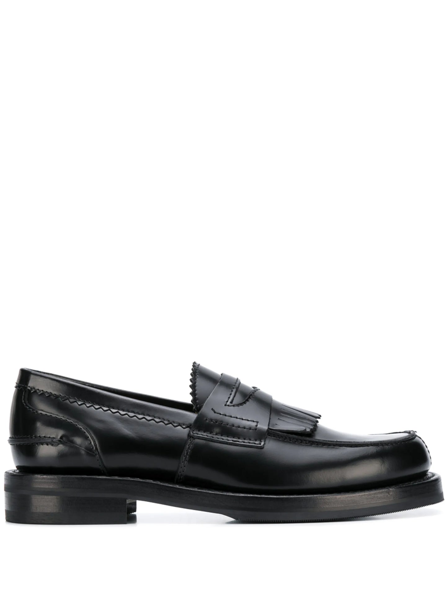 Fringed slip-on loafers