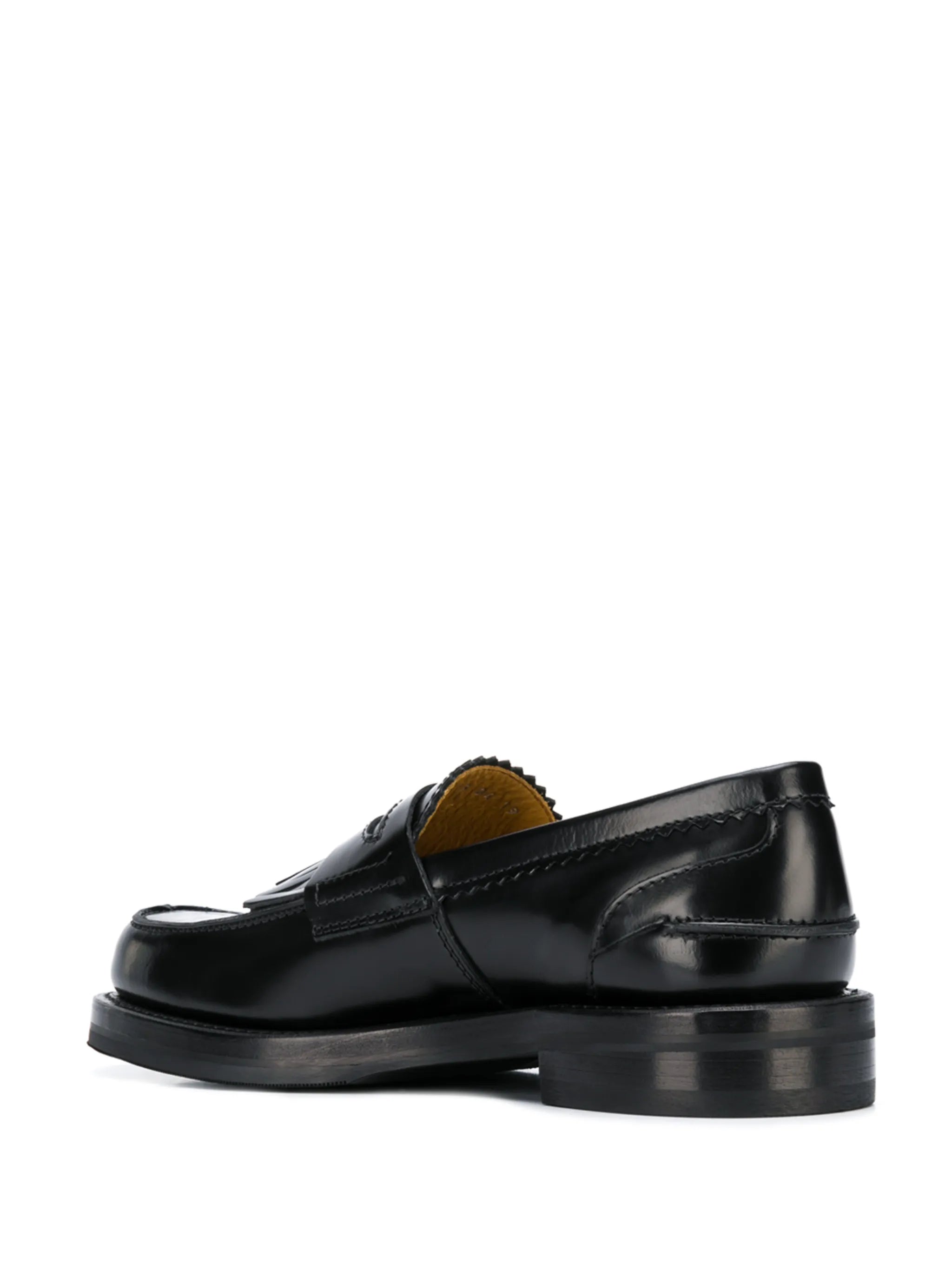 Fringed slip-on loafers