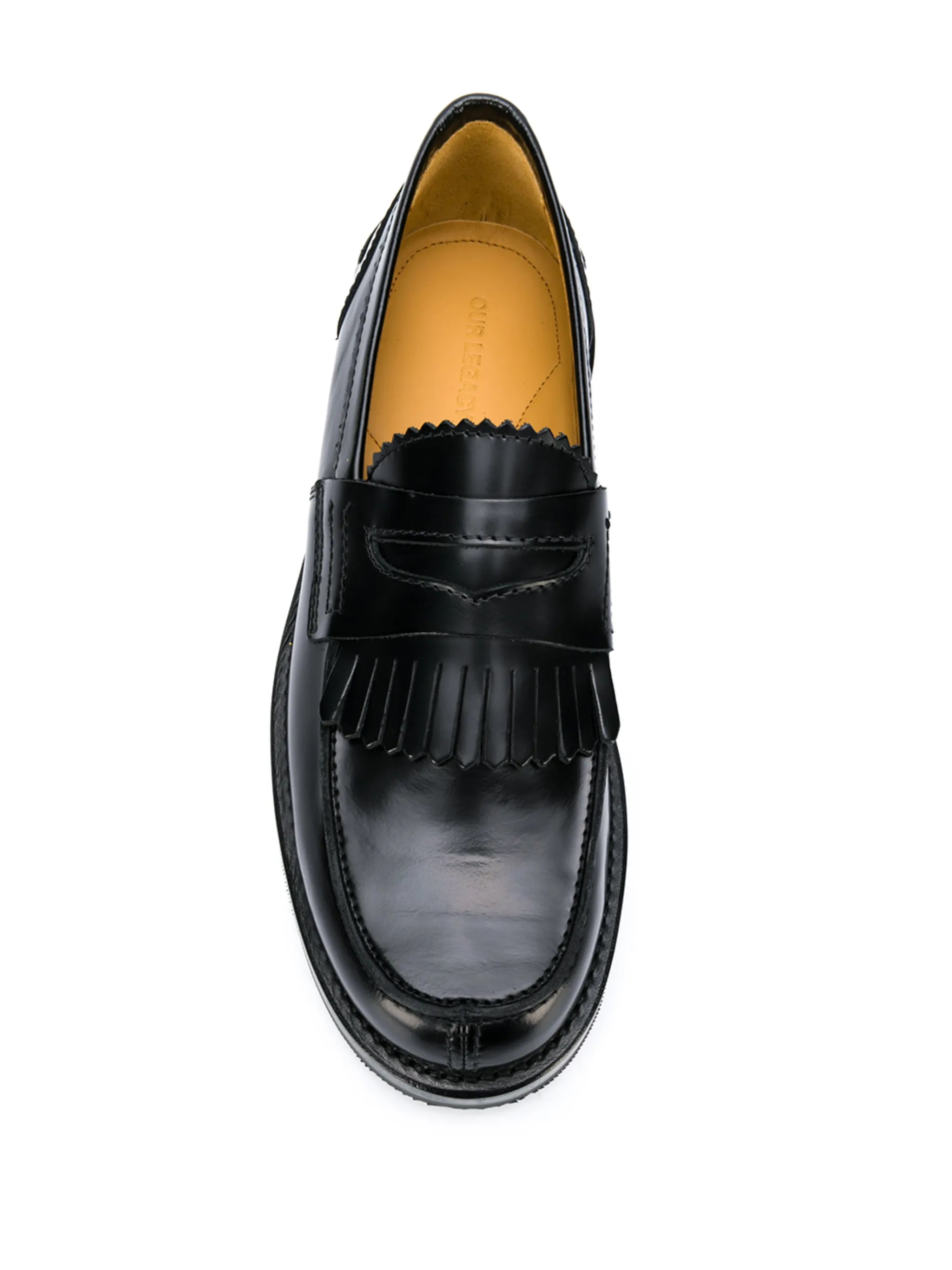 Fringed slip-on loafers