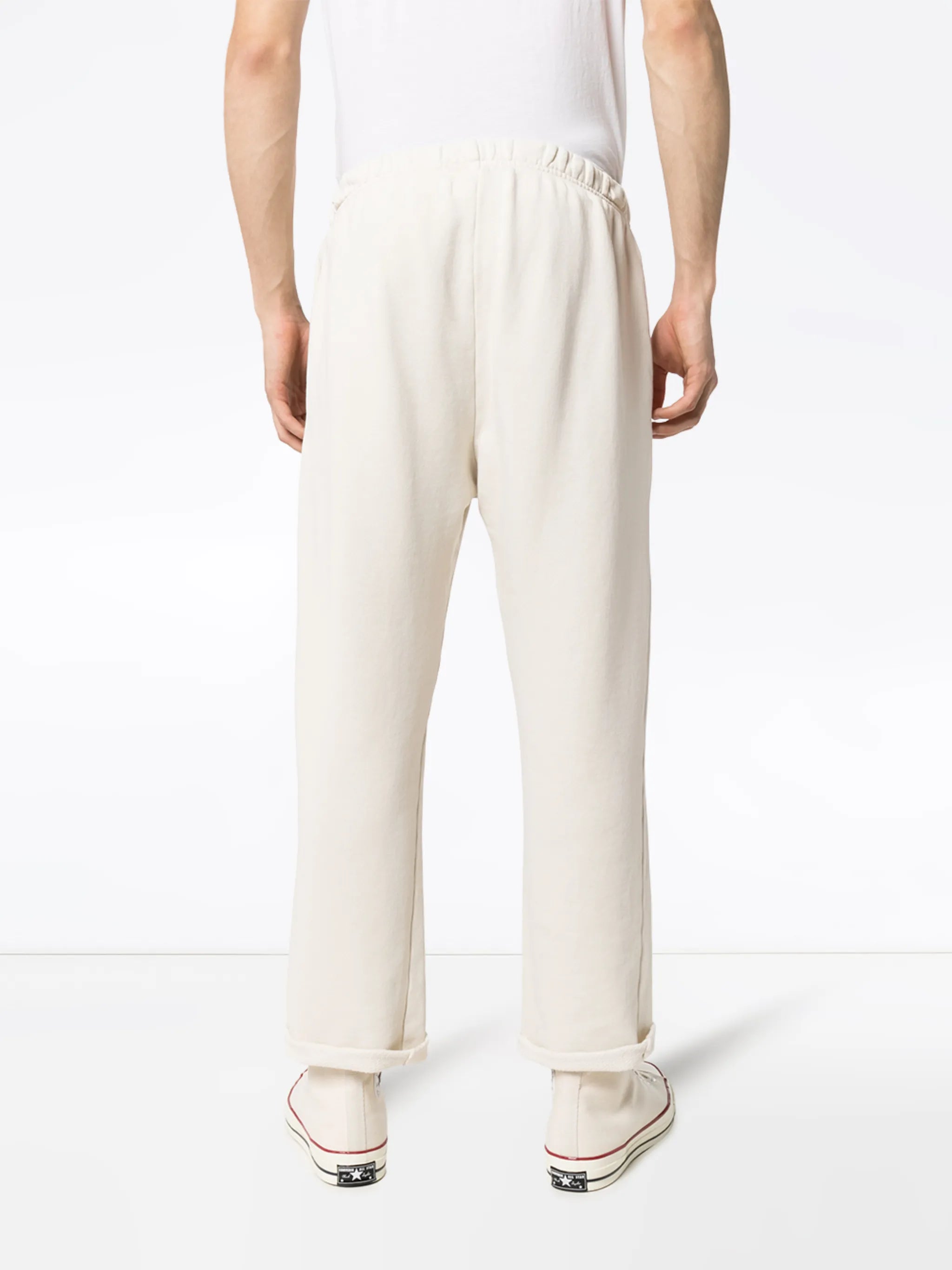 snap hem cotton sweatpants