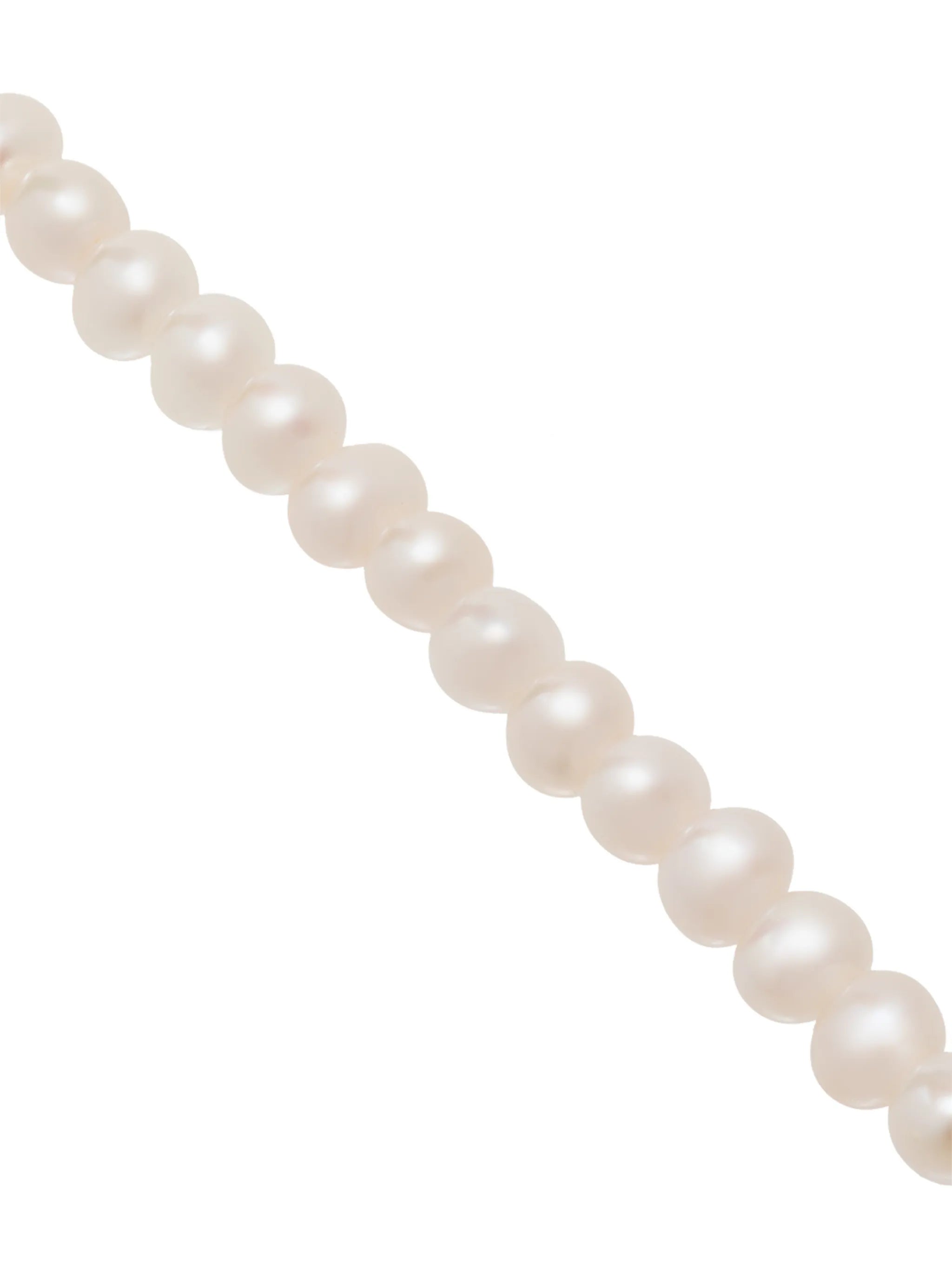 9kt yellow gold pearl anklet