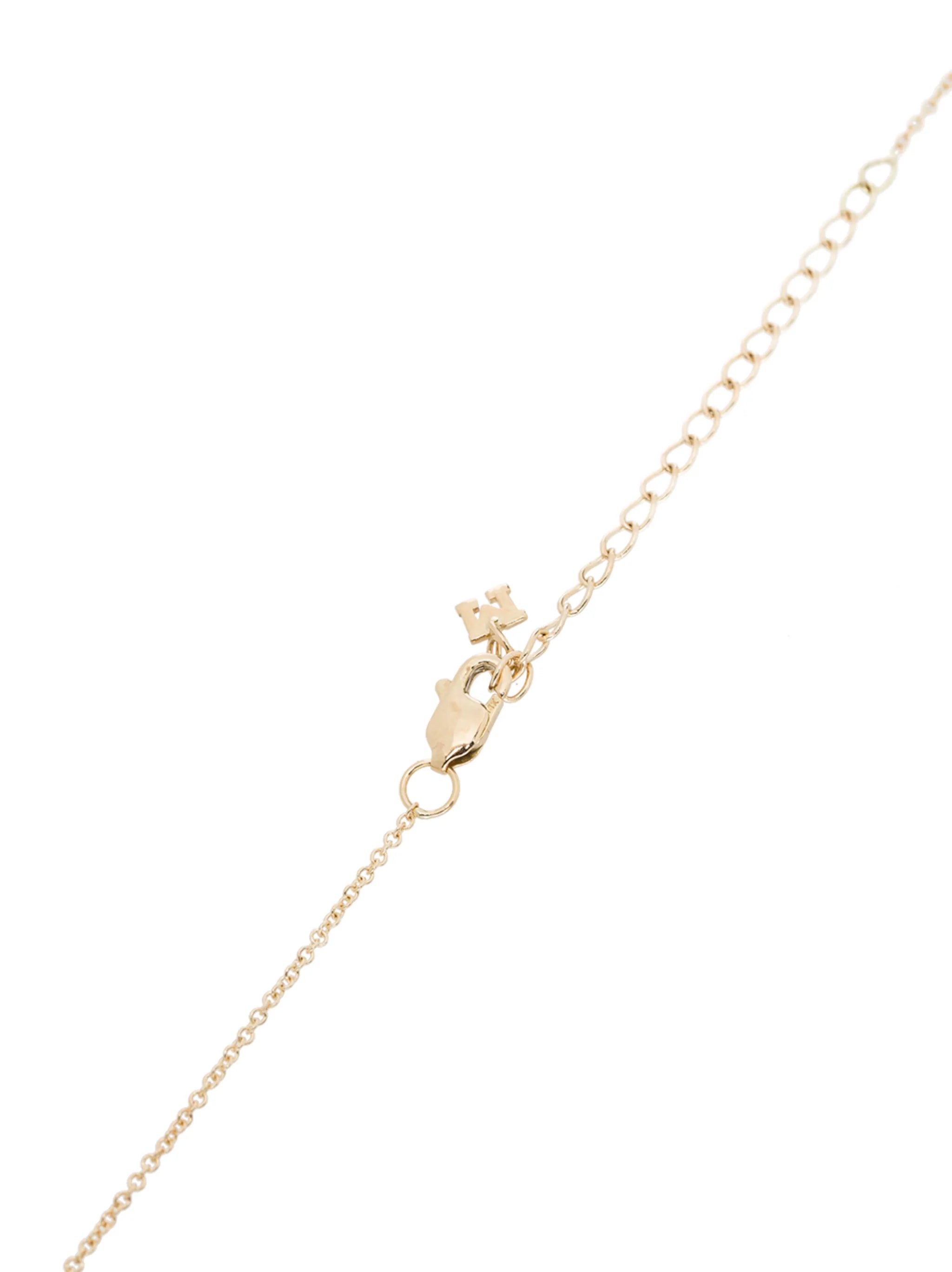 14kt yellow gold A initial pendant necklace