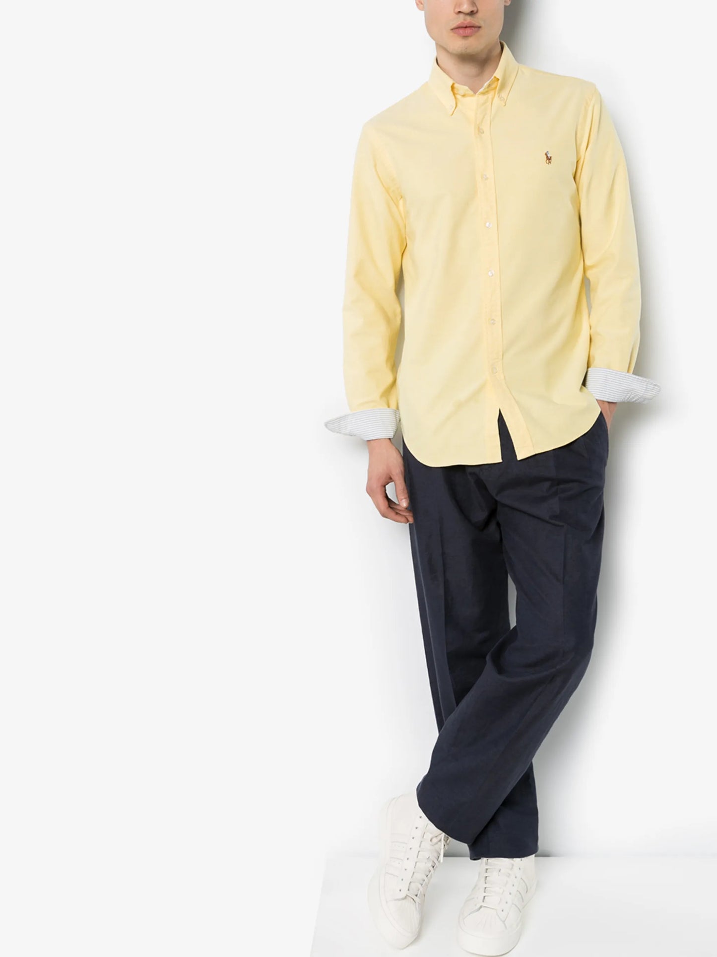 logo-embroidered button-down shirt