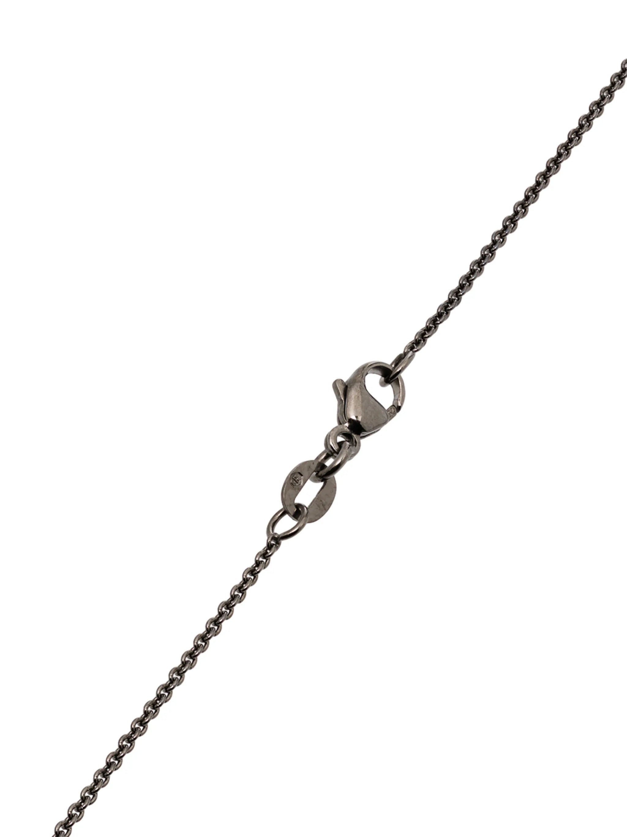 18kt white gold diamond framed geode necklace