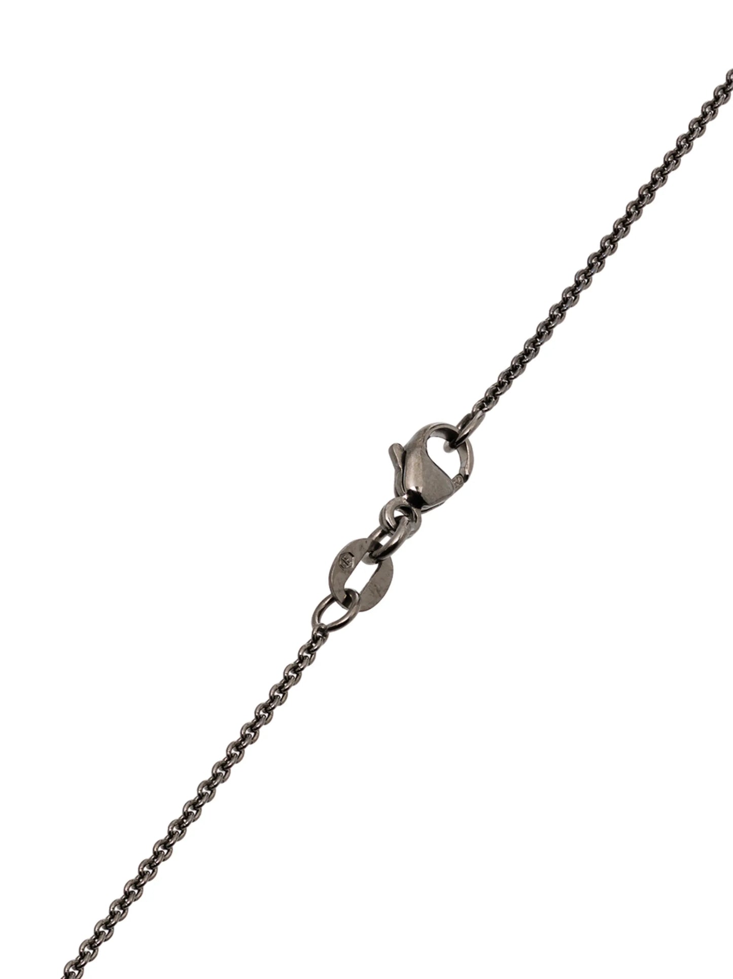 18kt white gold diamond framed geode necklace