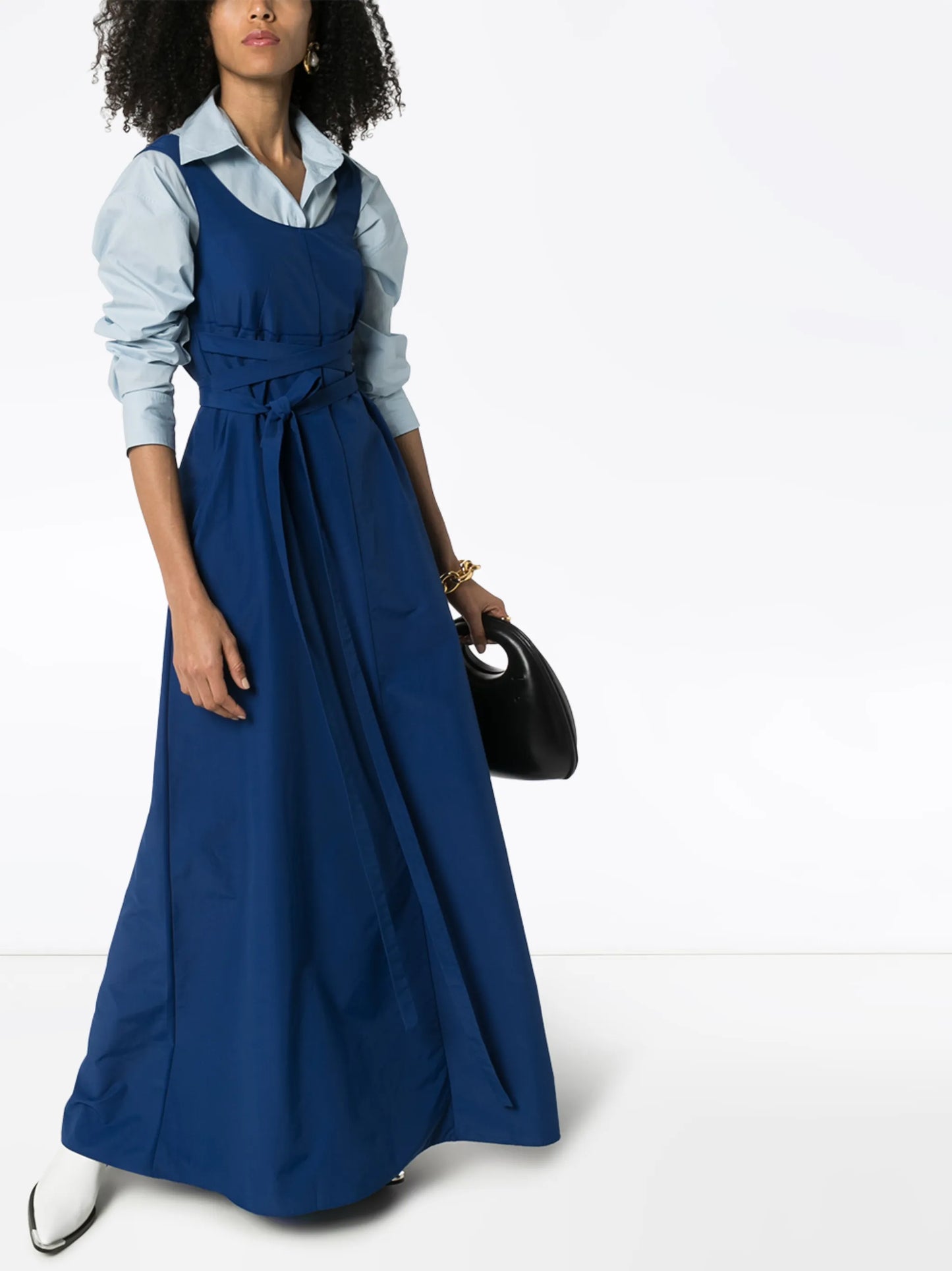 belted maxi dress