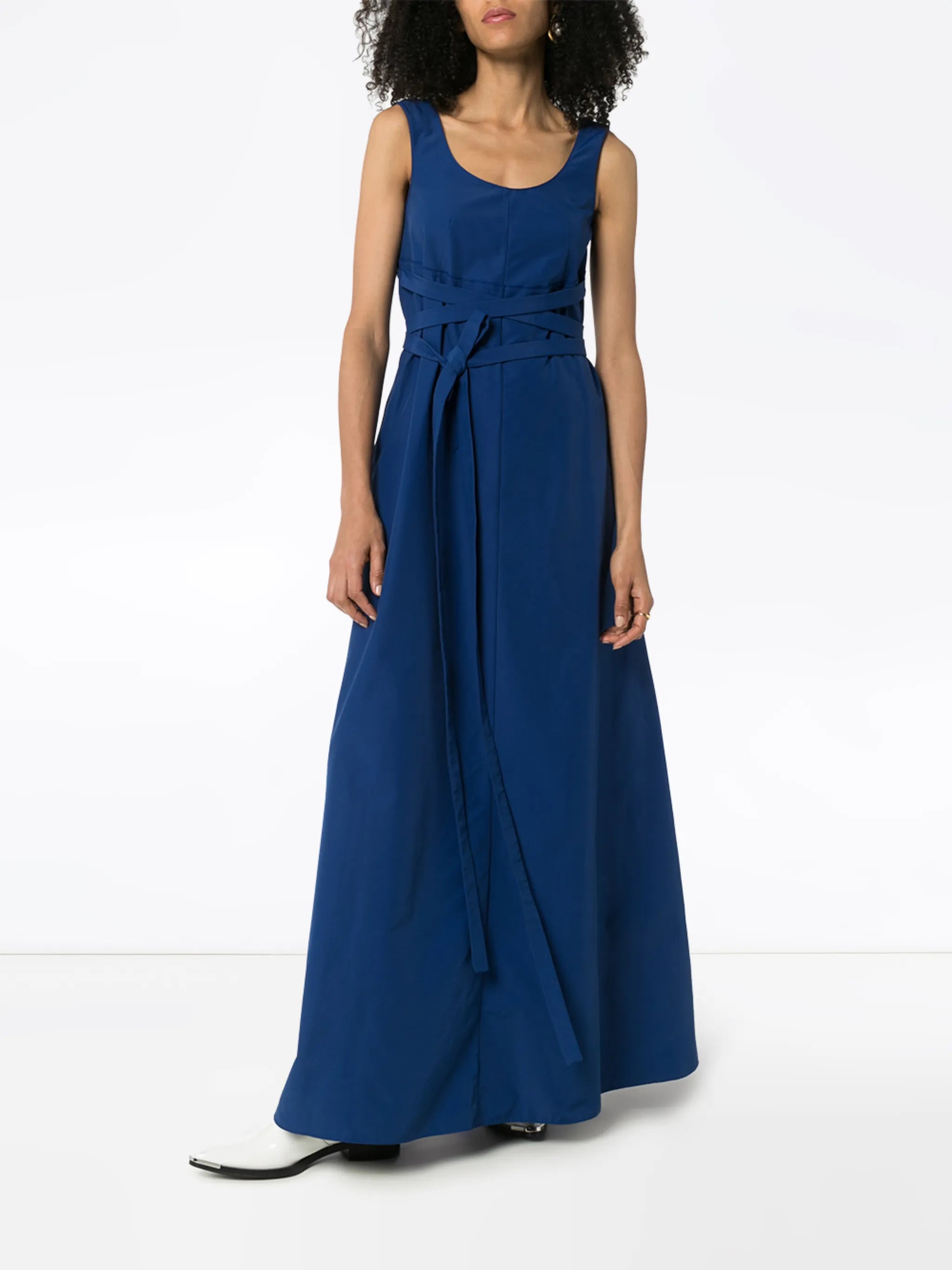 belted maxi dress