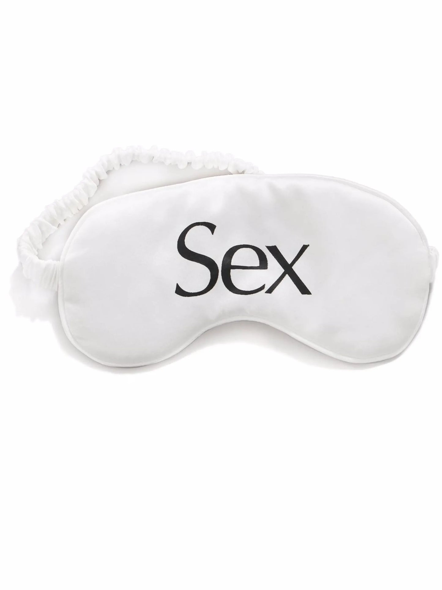 slogan-print silk eye mask