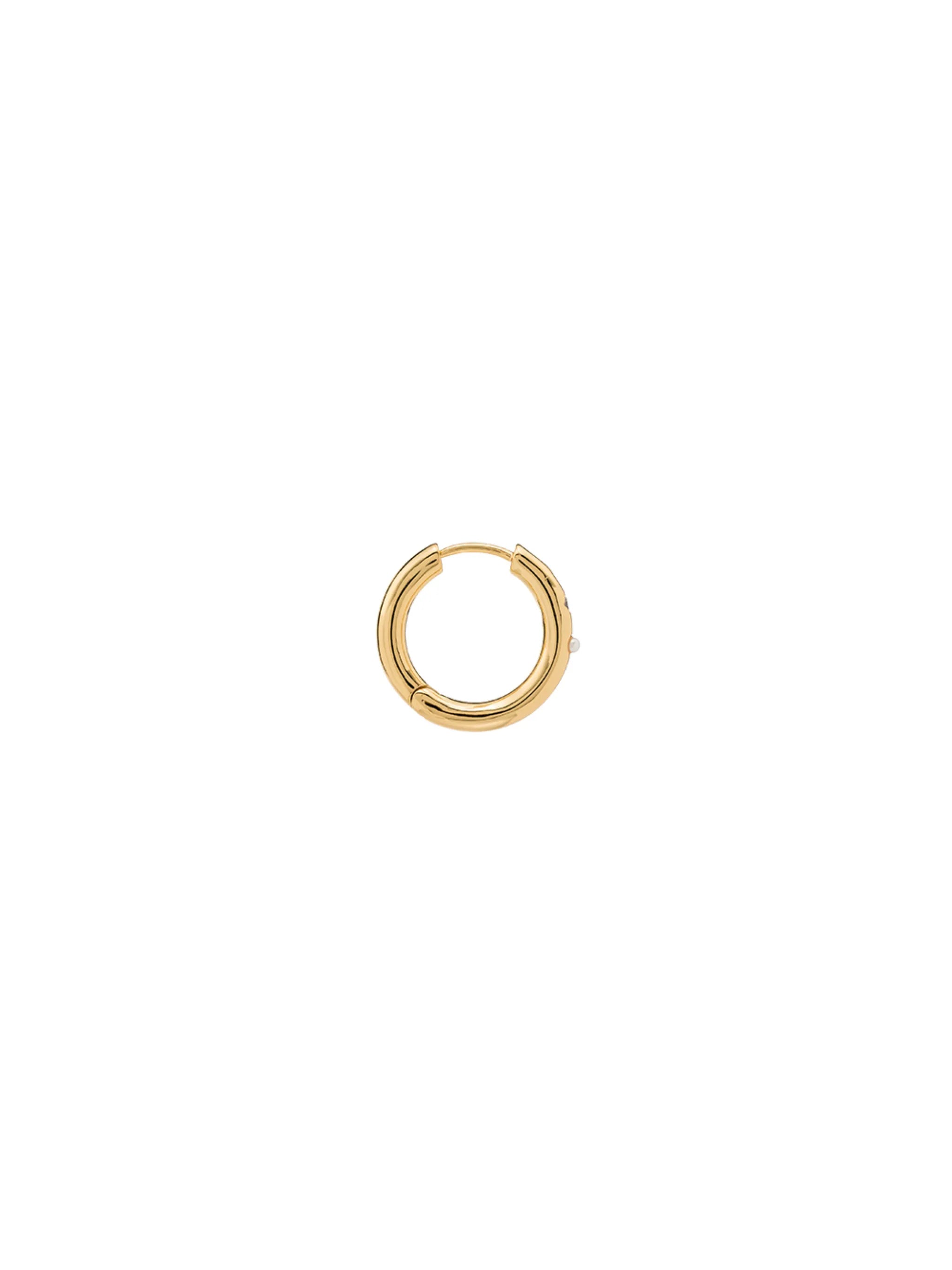 18kt gold-plated Brigitte pearl hoop earrings
