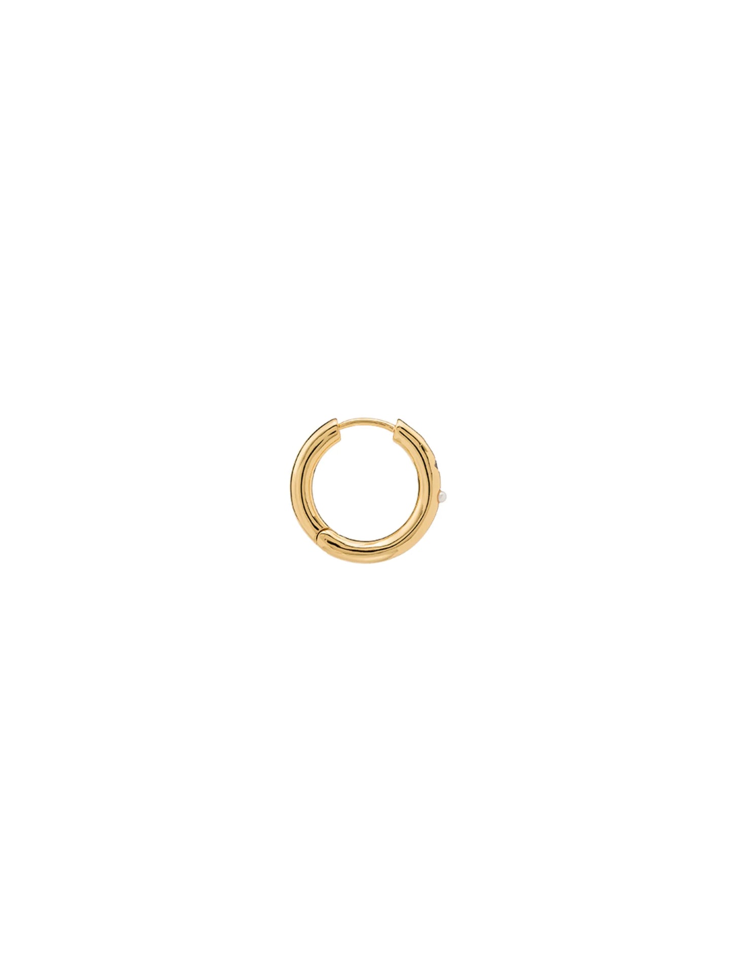 18kt gold-plated Brigitte pearl hoop earrings