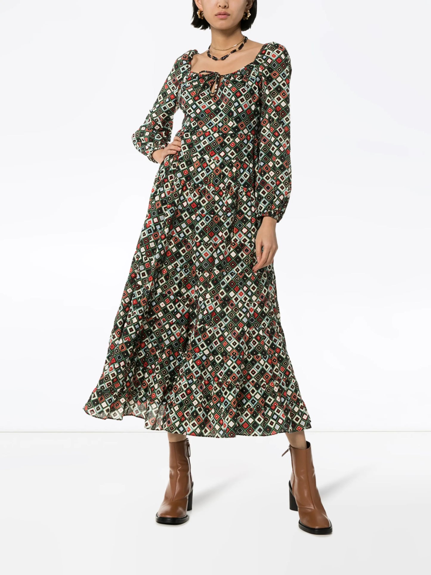 Marie printed maxi dress