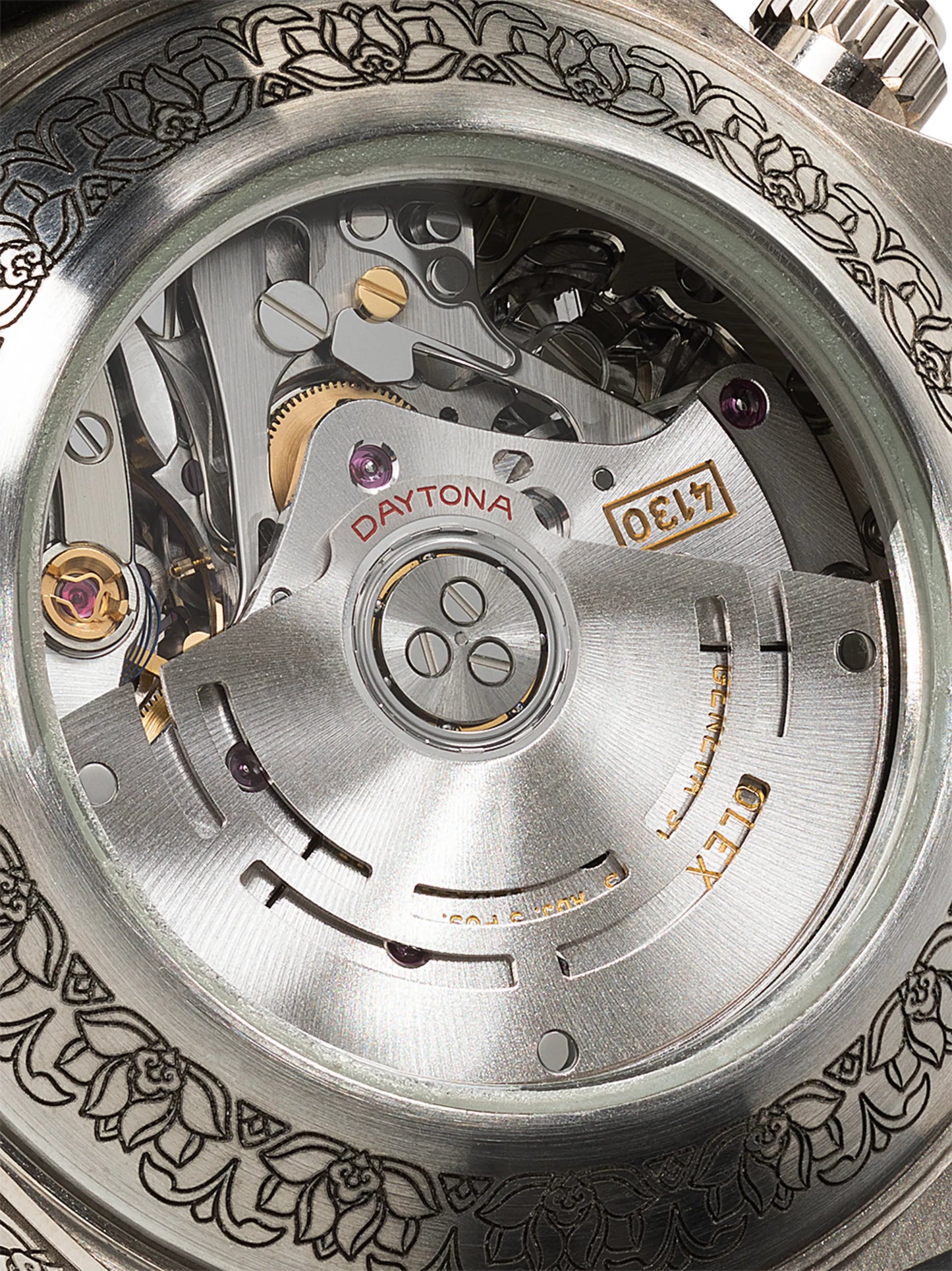customised pre-owned Rolex Daytona Rainbow engraved 40mm