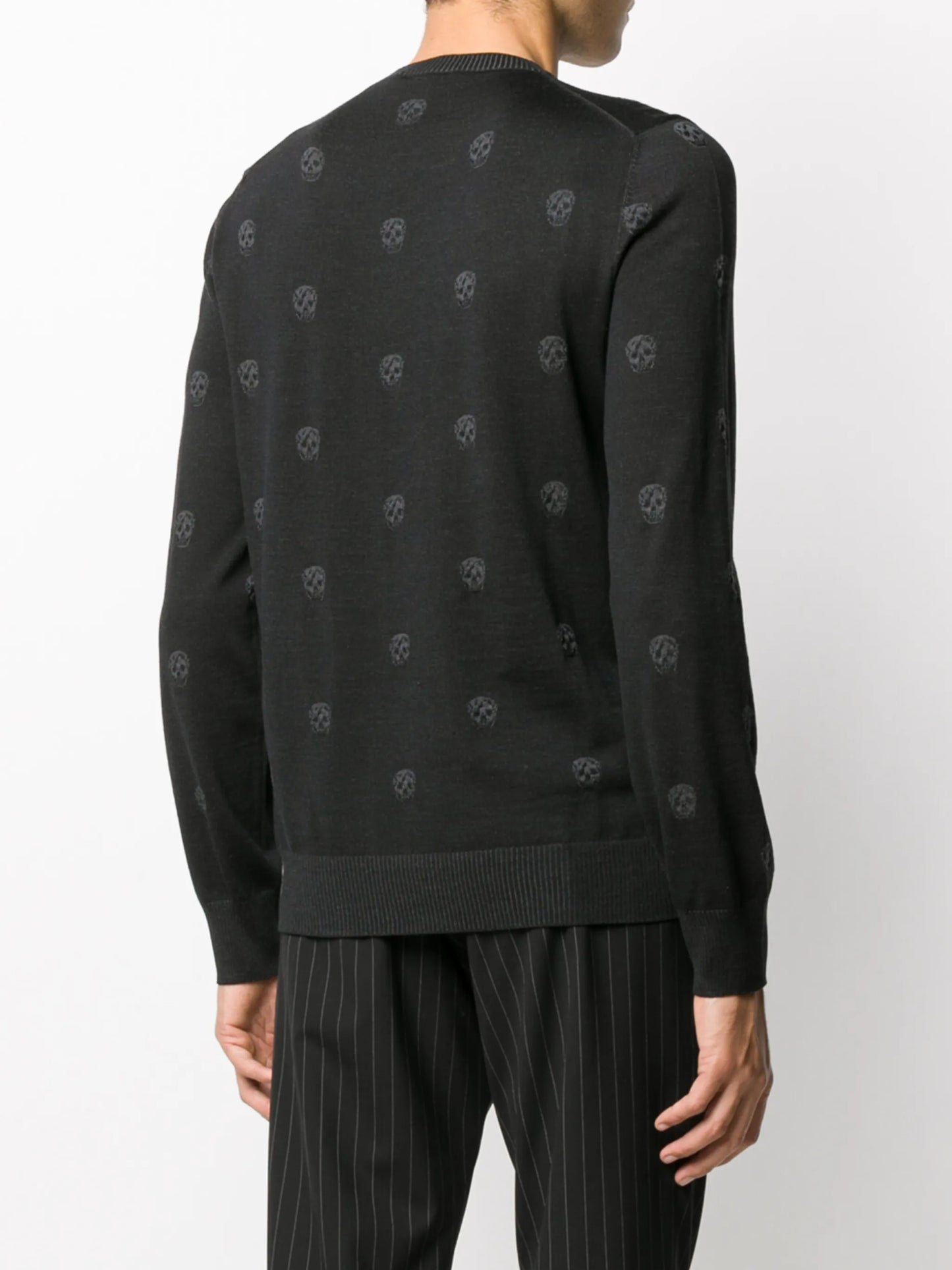 skull-motif wool sweater