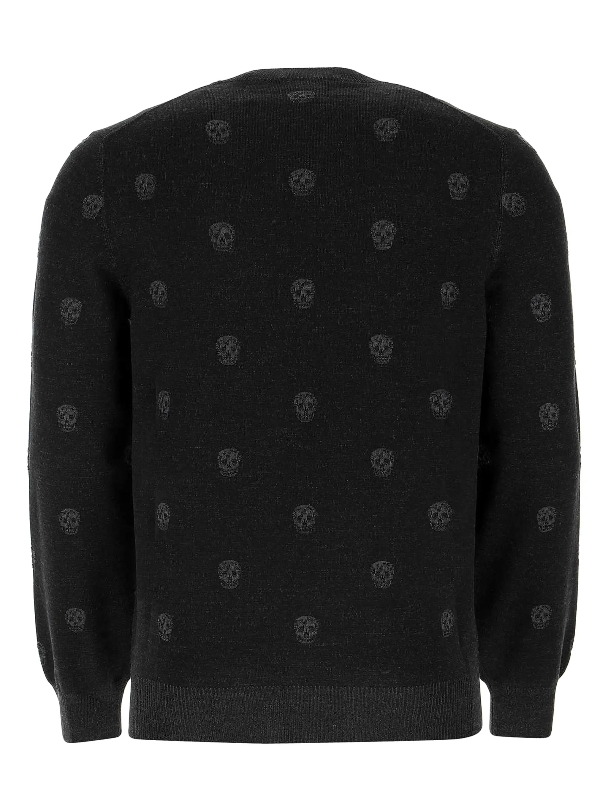skull-motif wool sweater