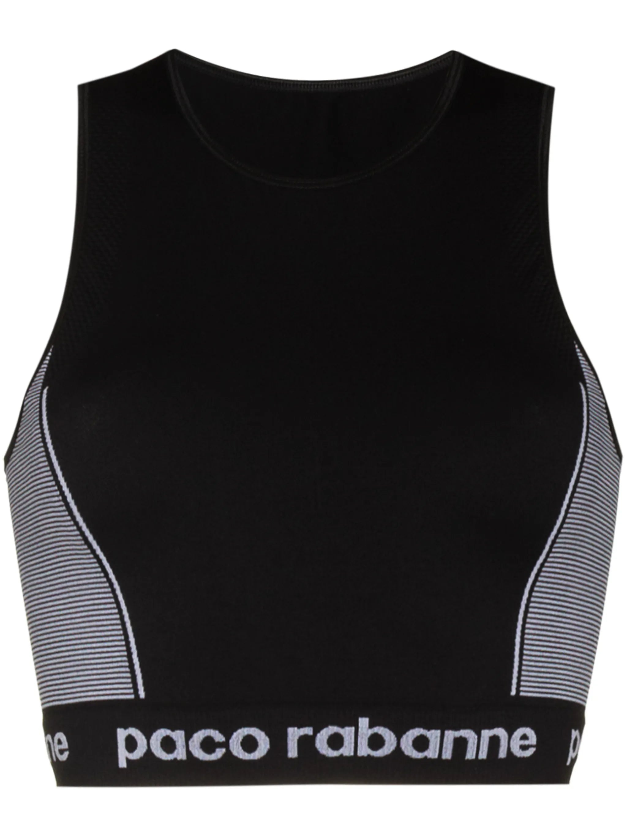 logo-stamped seamless sports bra