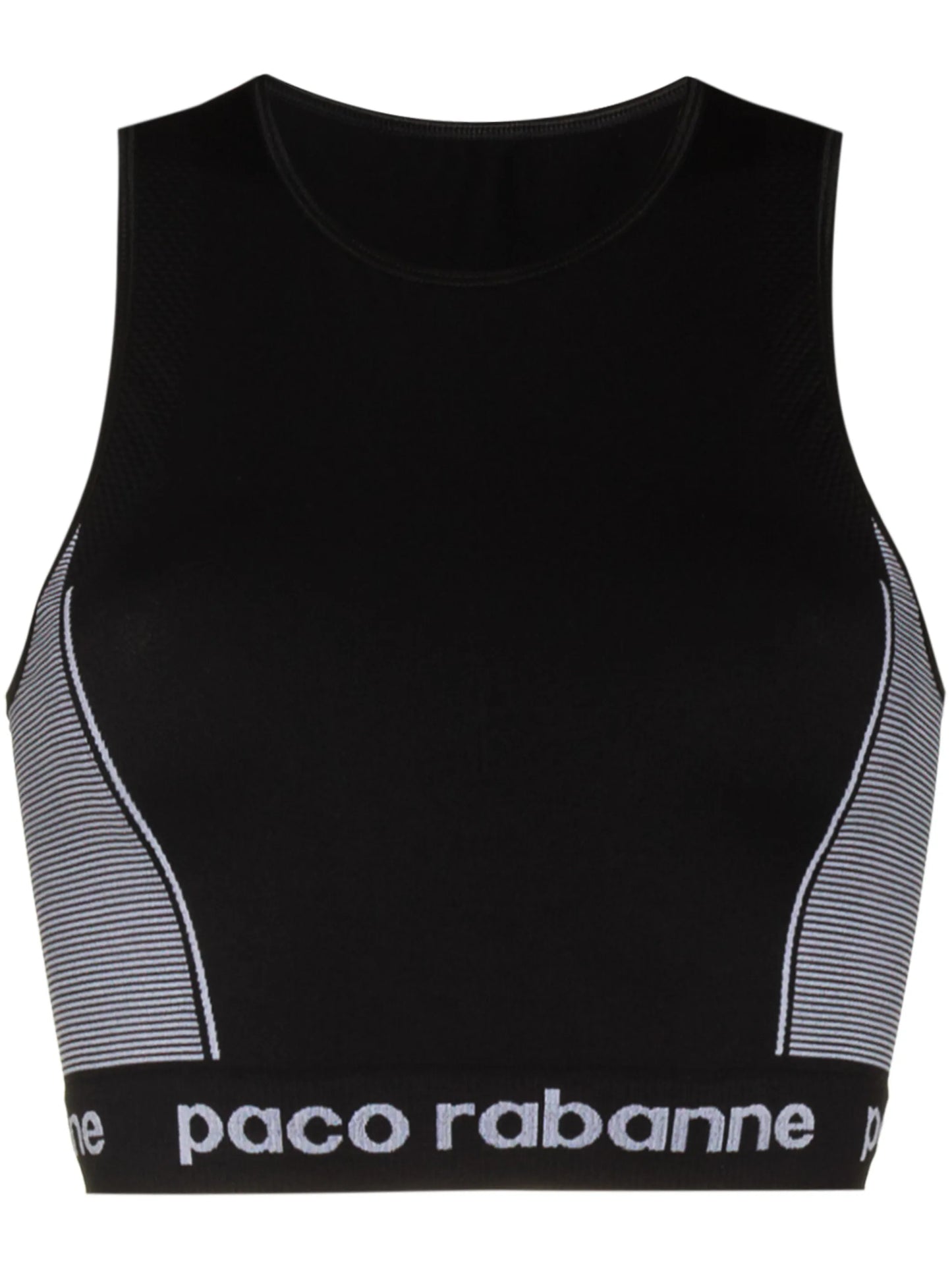 logo-stamped seamless sports bra