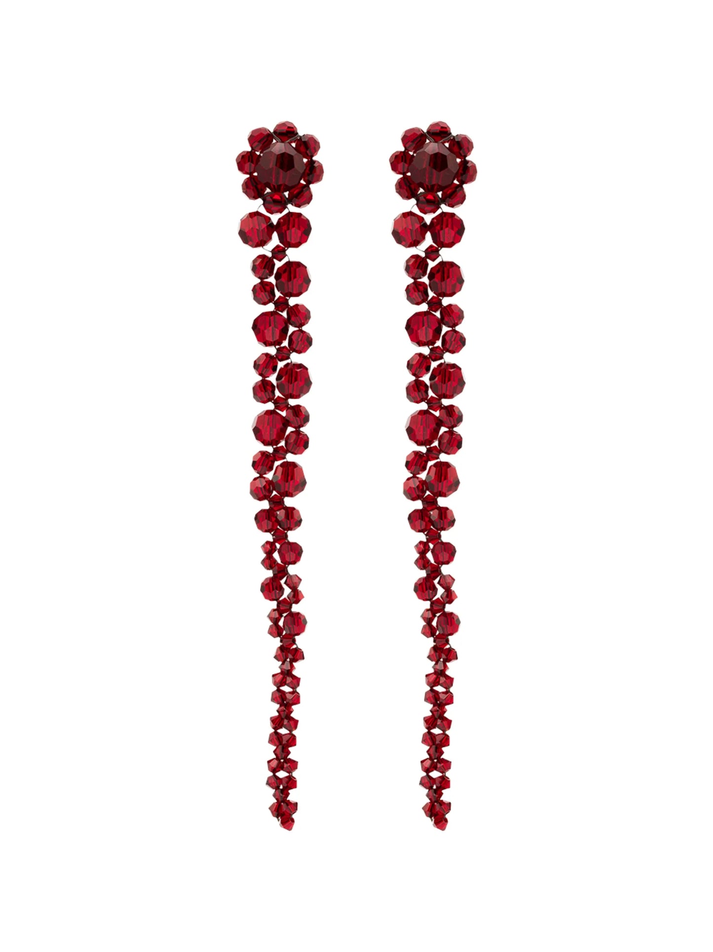 crystal-embellished drop earrings