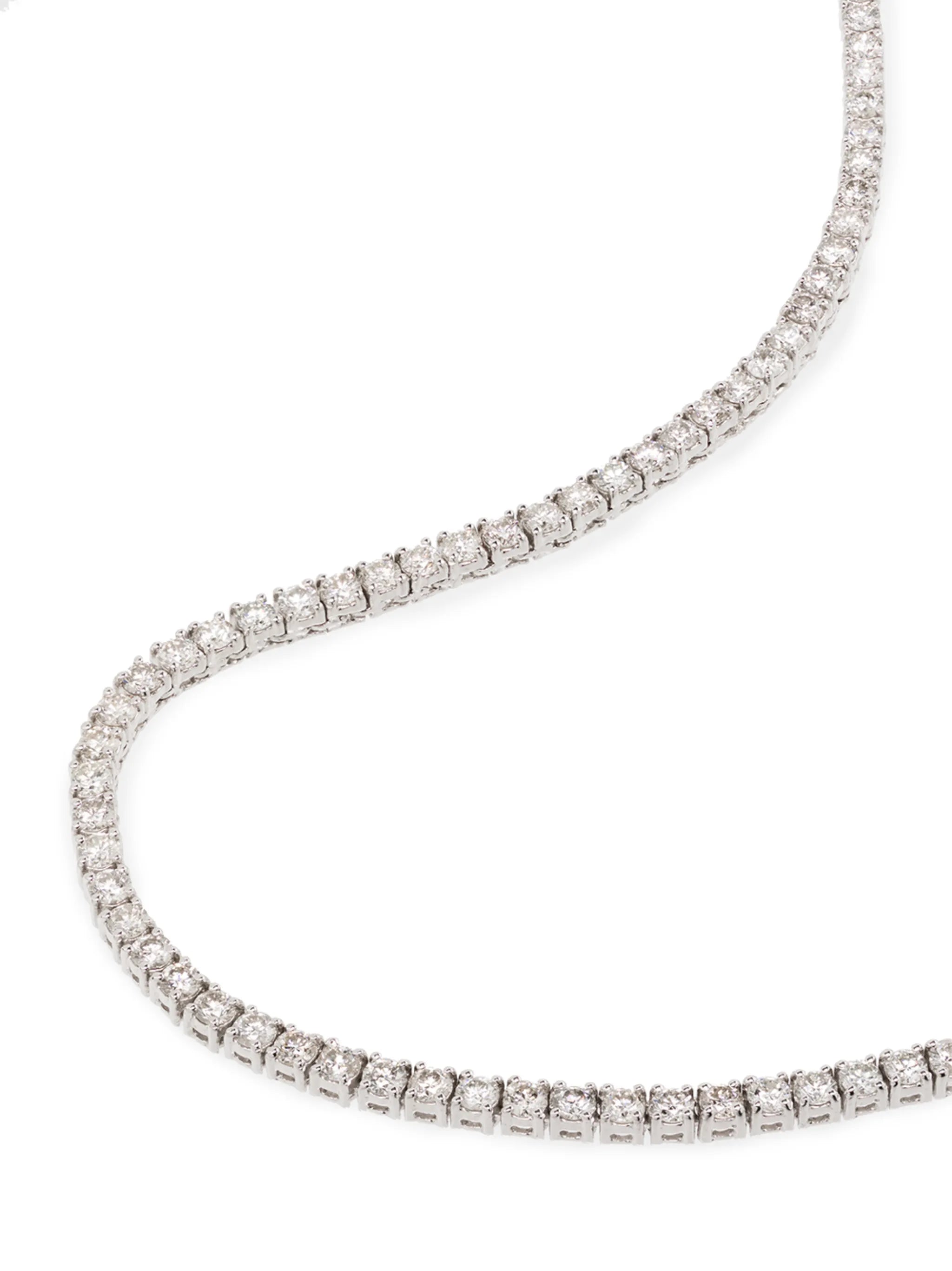 18kt white gold diamond necklace