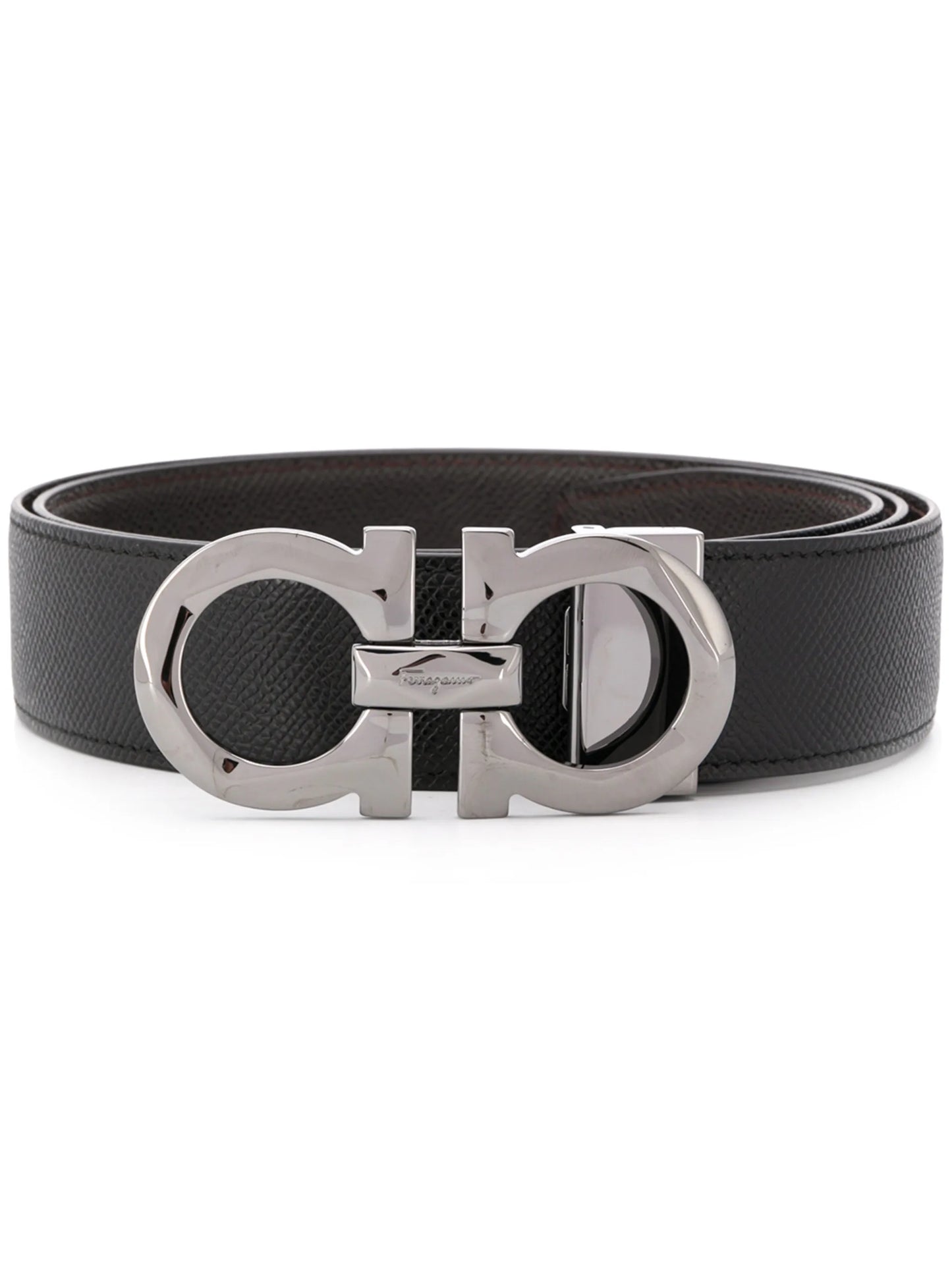 Gancini reversible leather belt