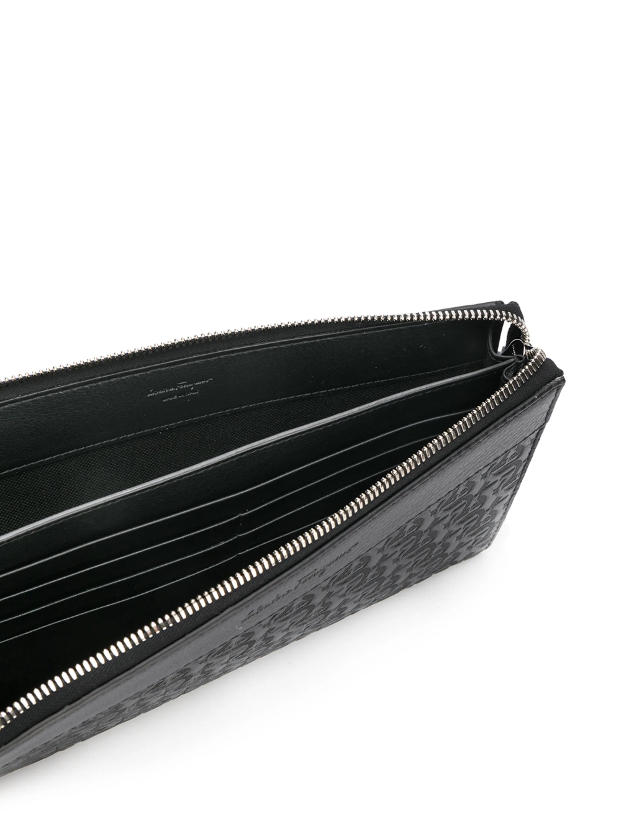 Gancini-embossed pouch