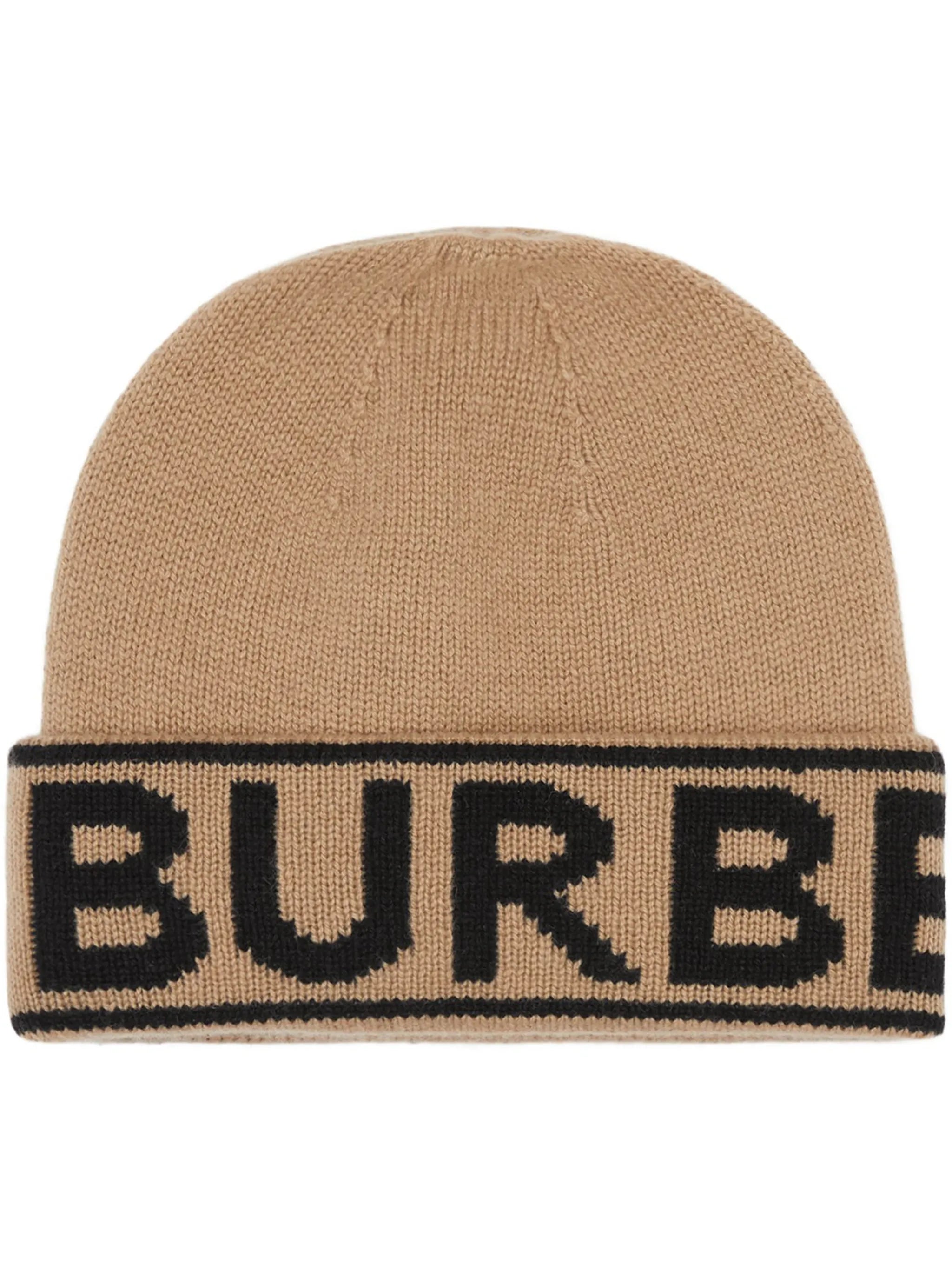 logo intarsia beanie
