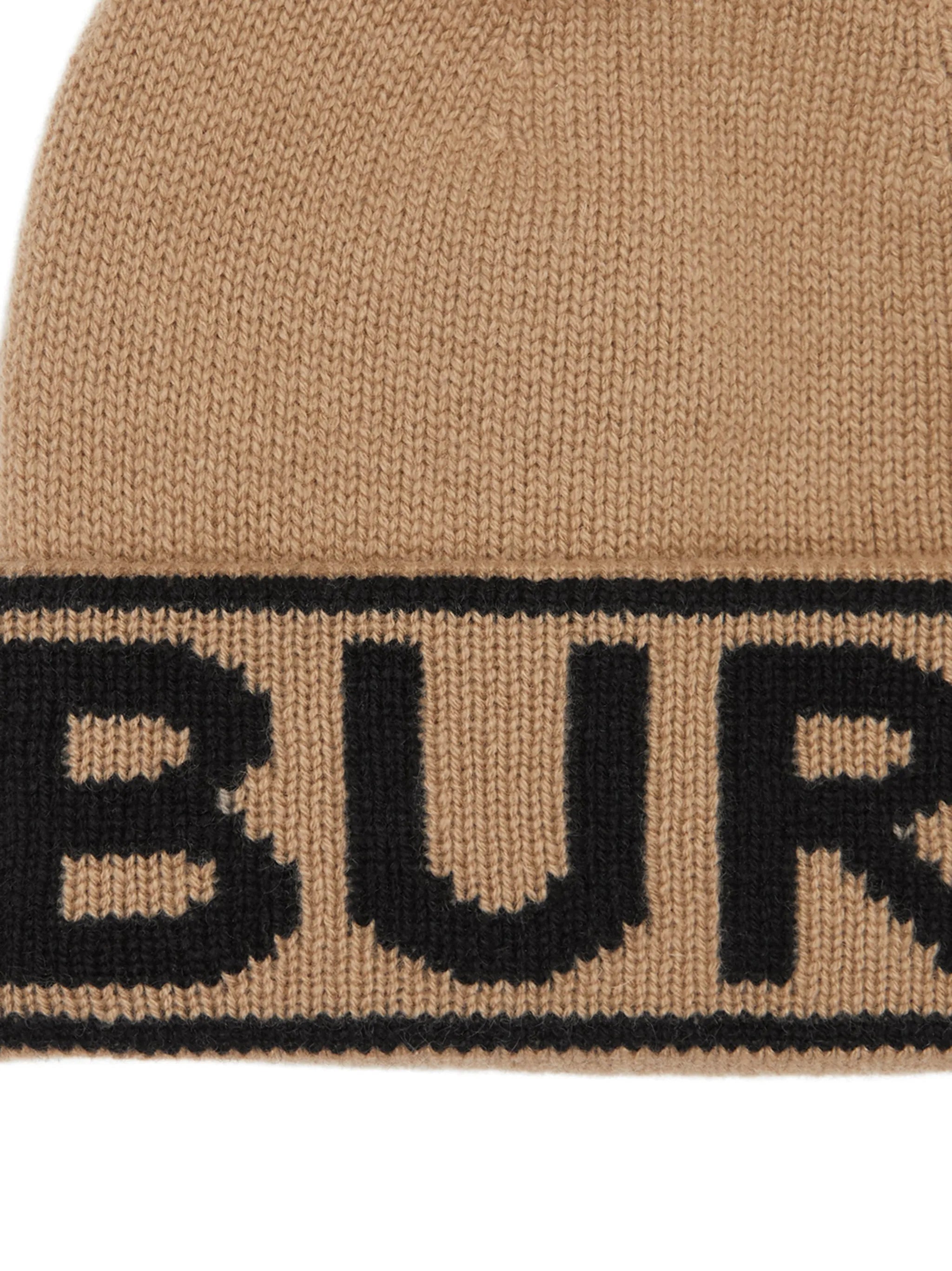 logo intarsia beanie