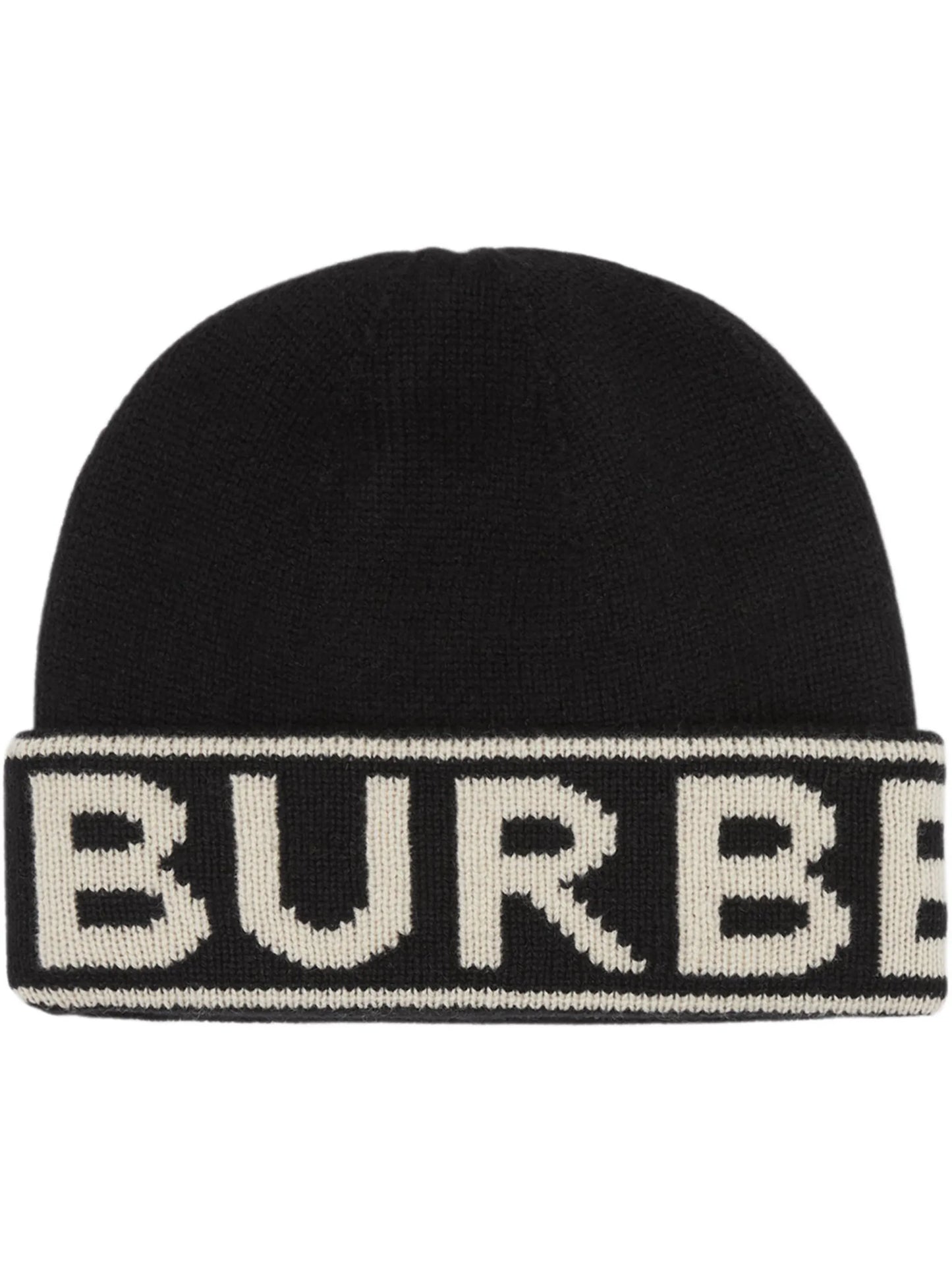 cashmere logo intarsia beanie