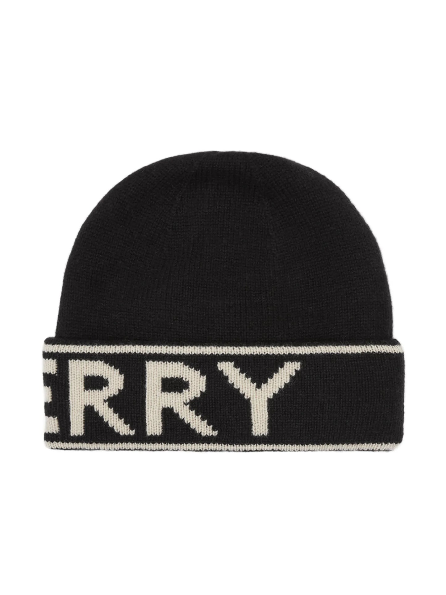 cashmere logo intarsia beanie