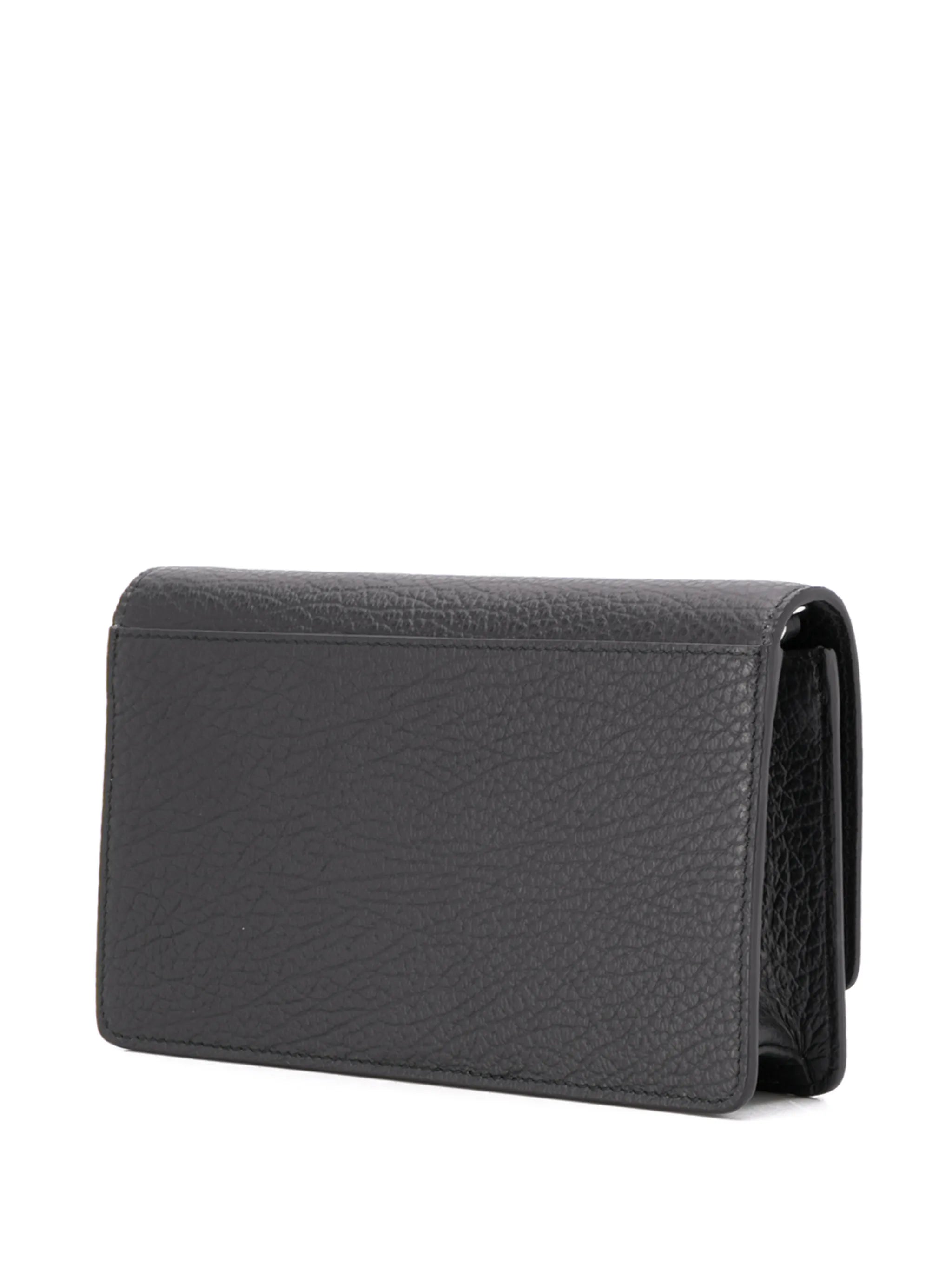 four-stitch leather wallet-on-chain
