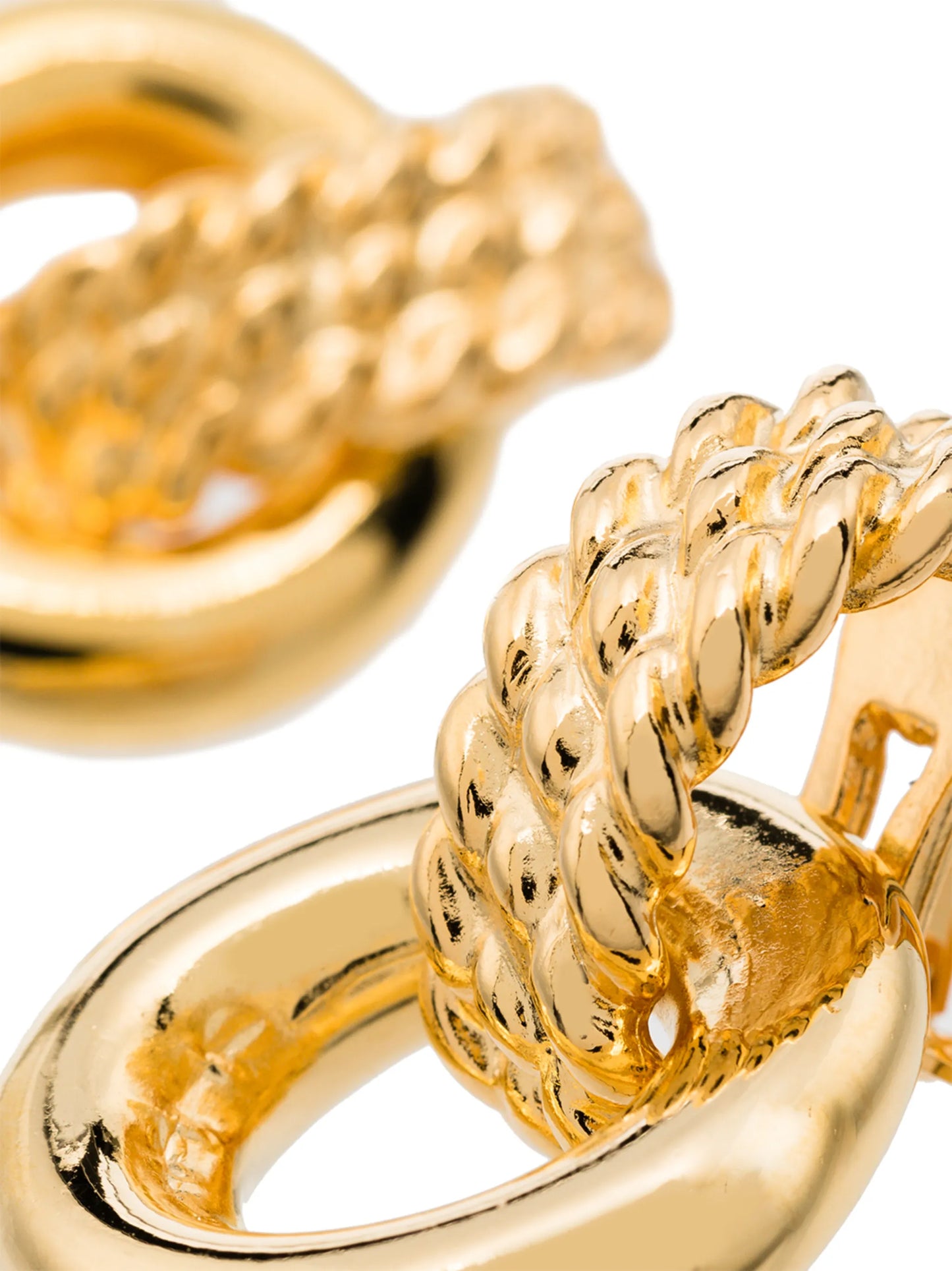 Doorknocker gold-tone clip earrings