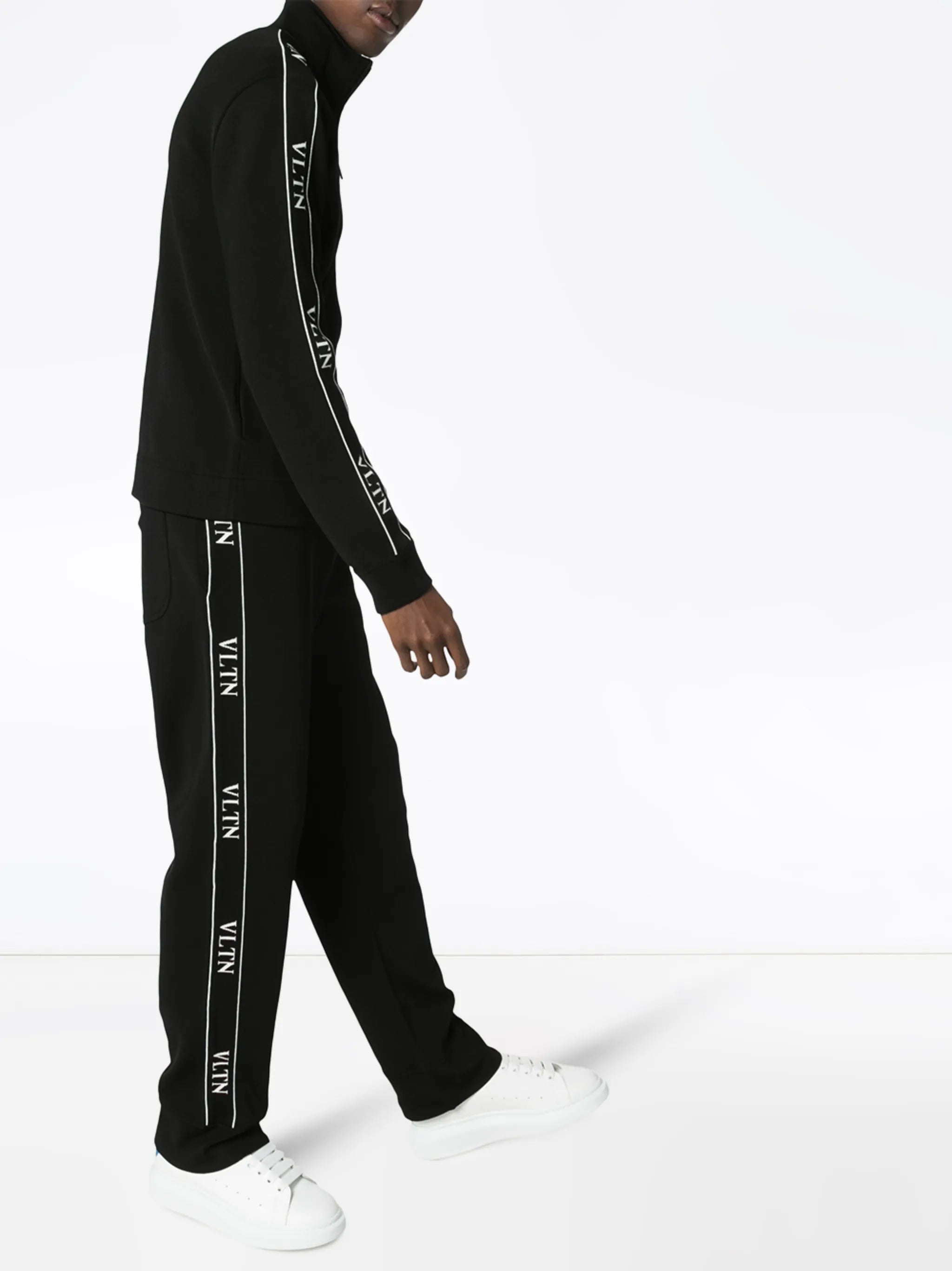 logo-tape track pants
