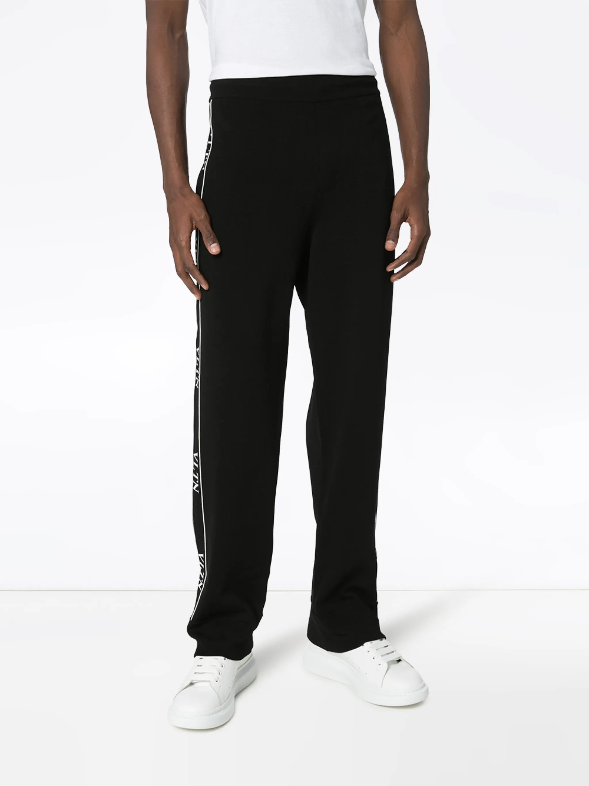 logo-tape track pants