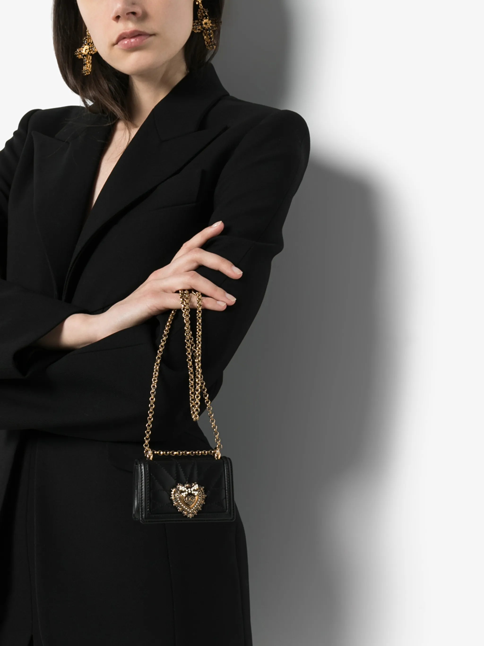 micro Devotion quilted crossbody bag