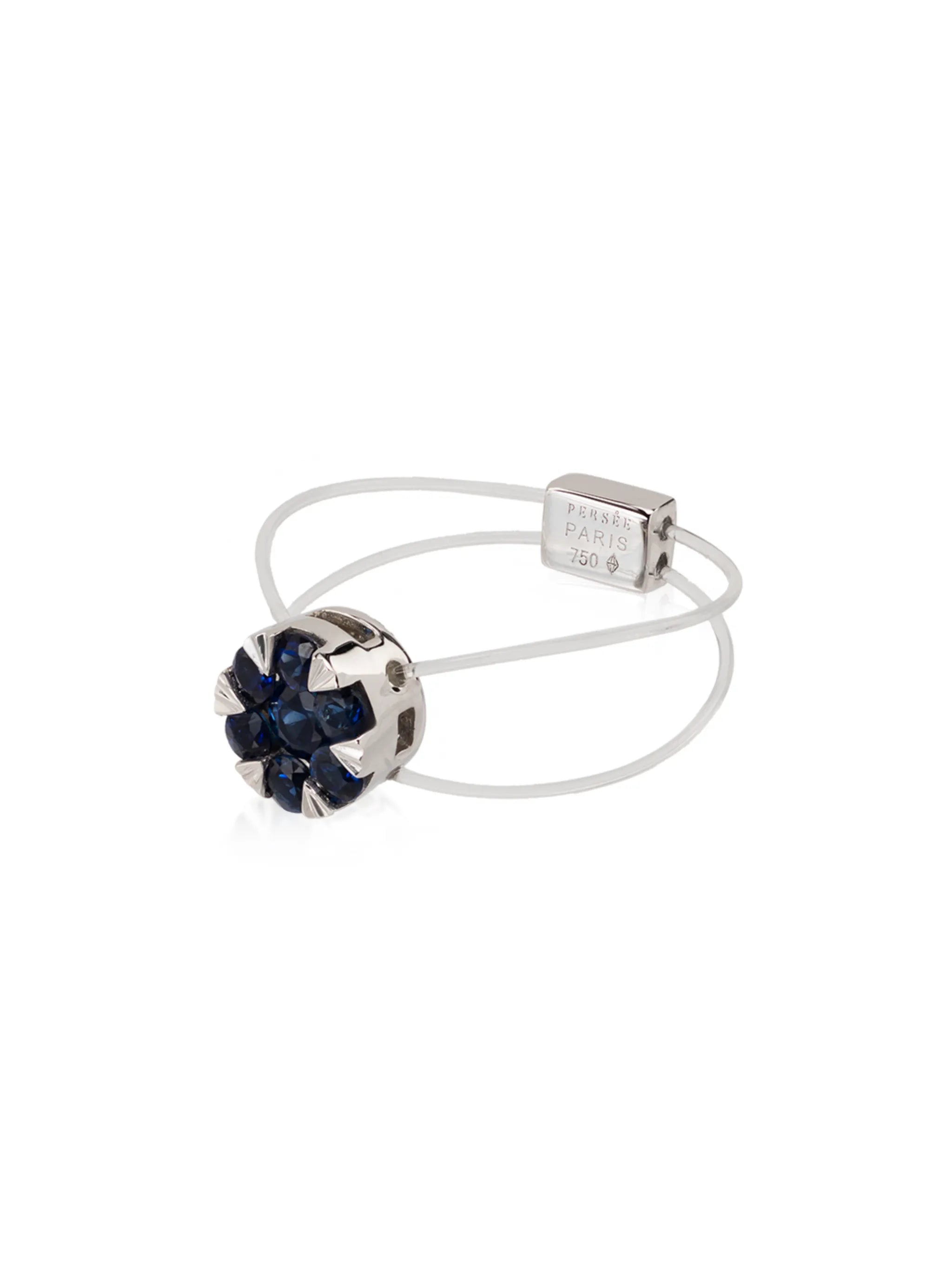 18kt white gold sapphire ring