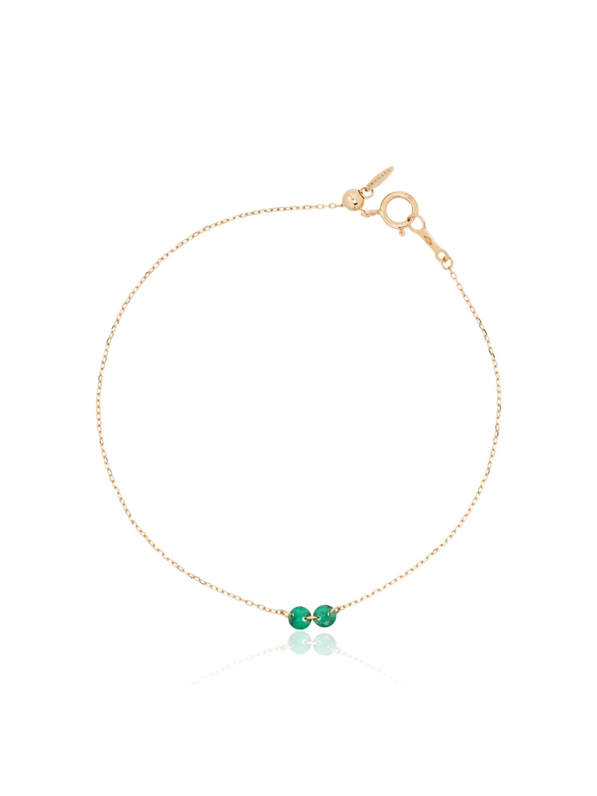 18kt gold emerald bracelet