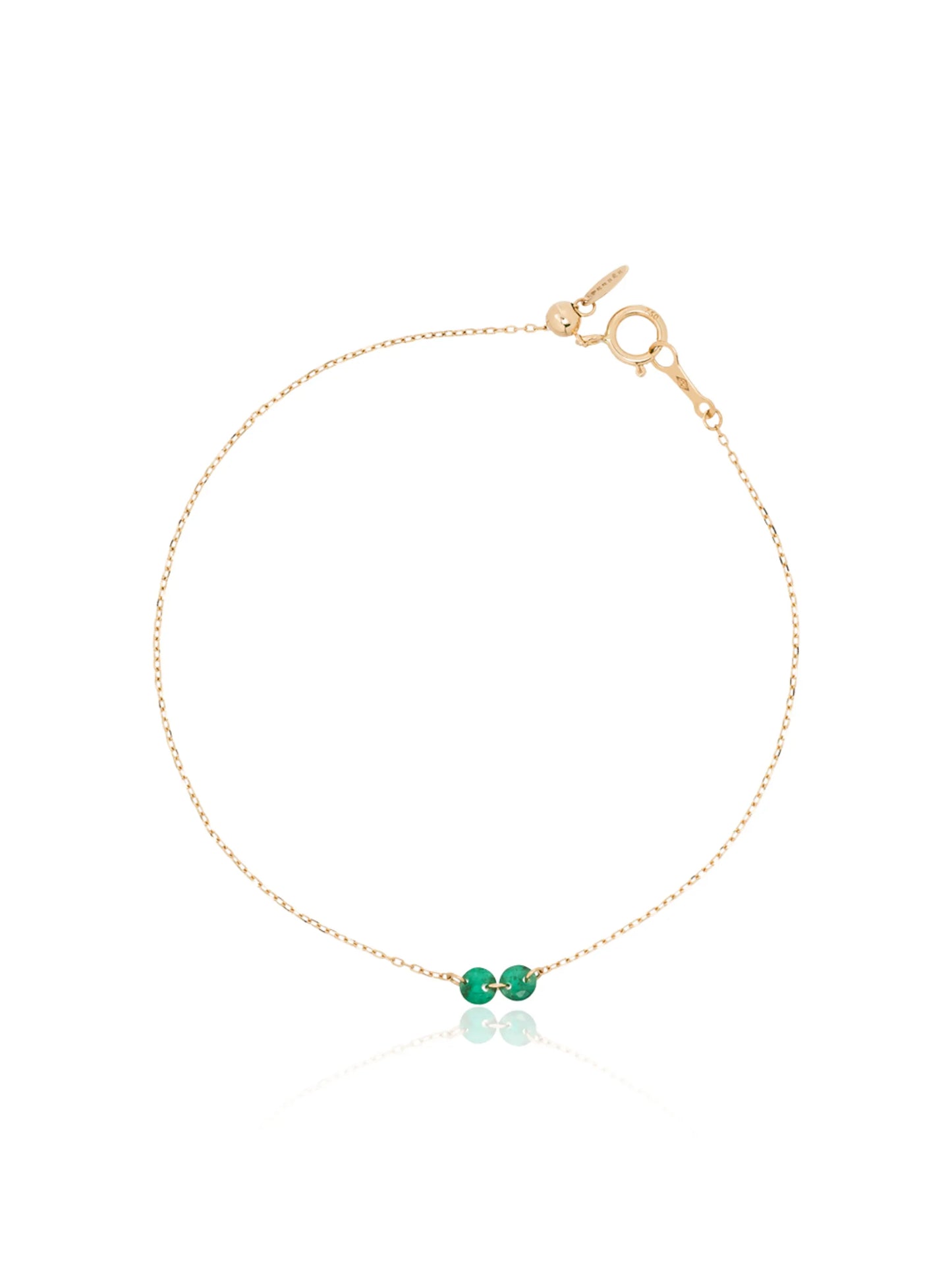 18kt gold emerald bracelet