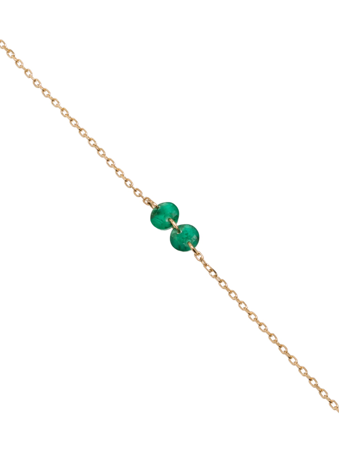 18kt gold emerald bracelet